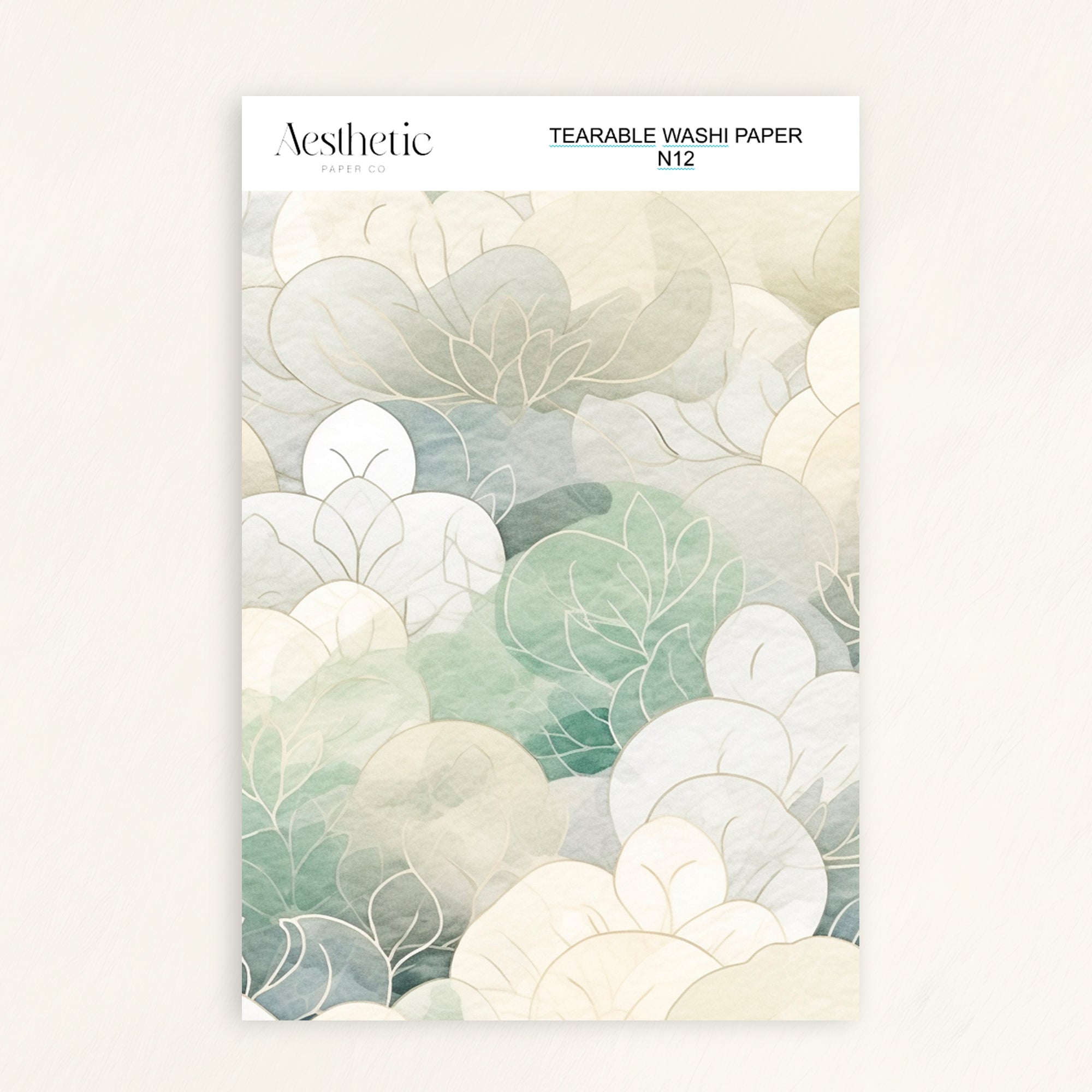 Tearable Washi Sticker Paper Sheet | N01-N12