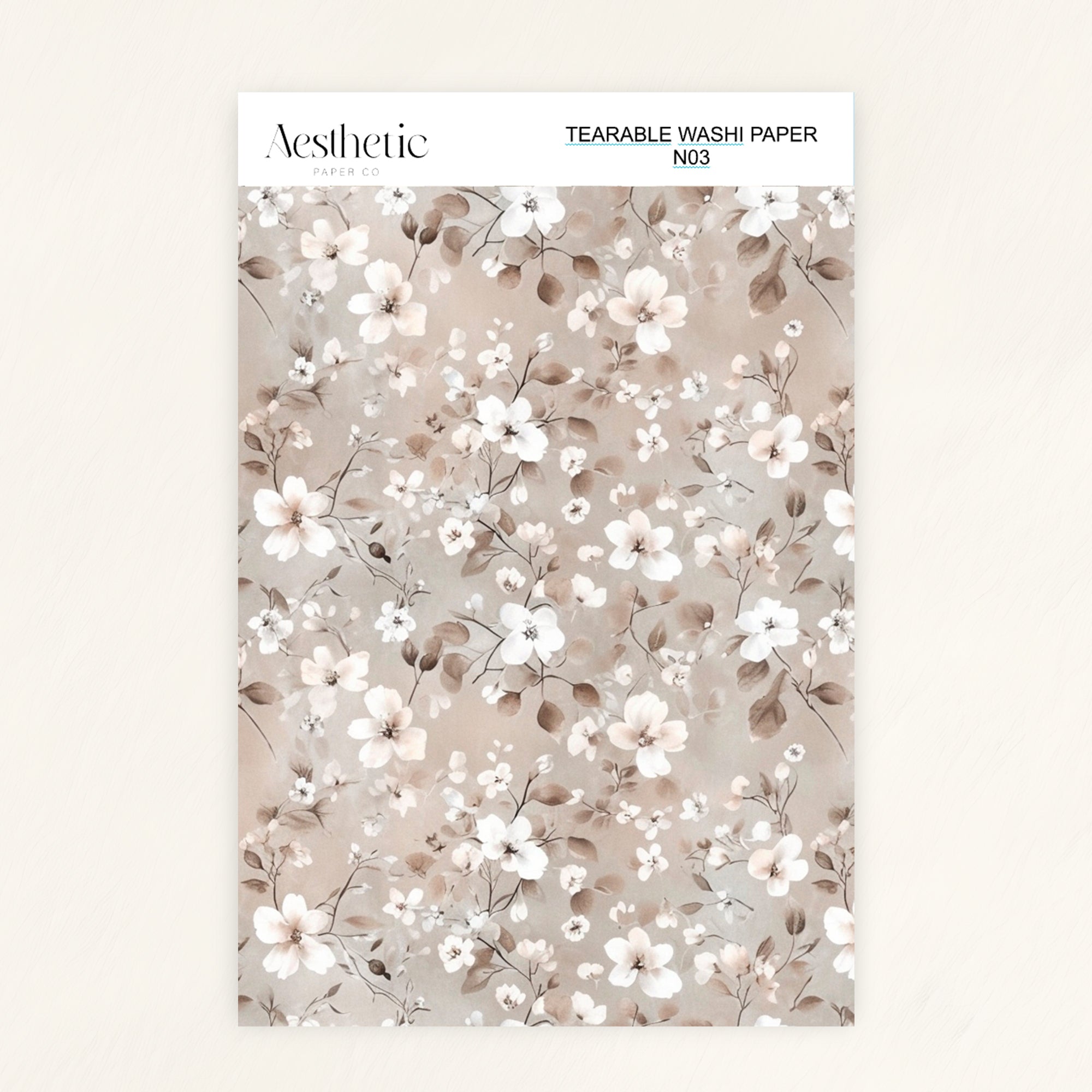 Tearable Washi Sticker Paper Sheet | N01-N12