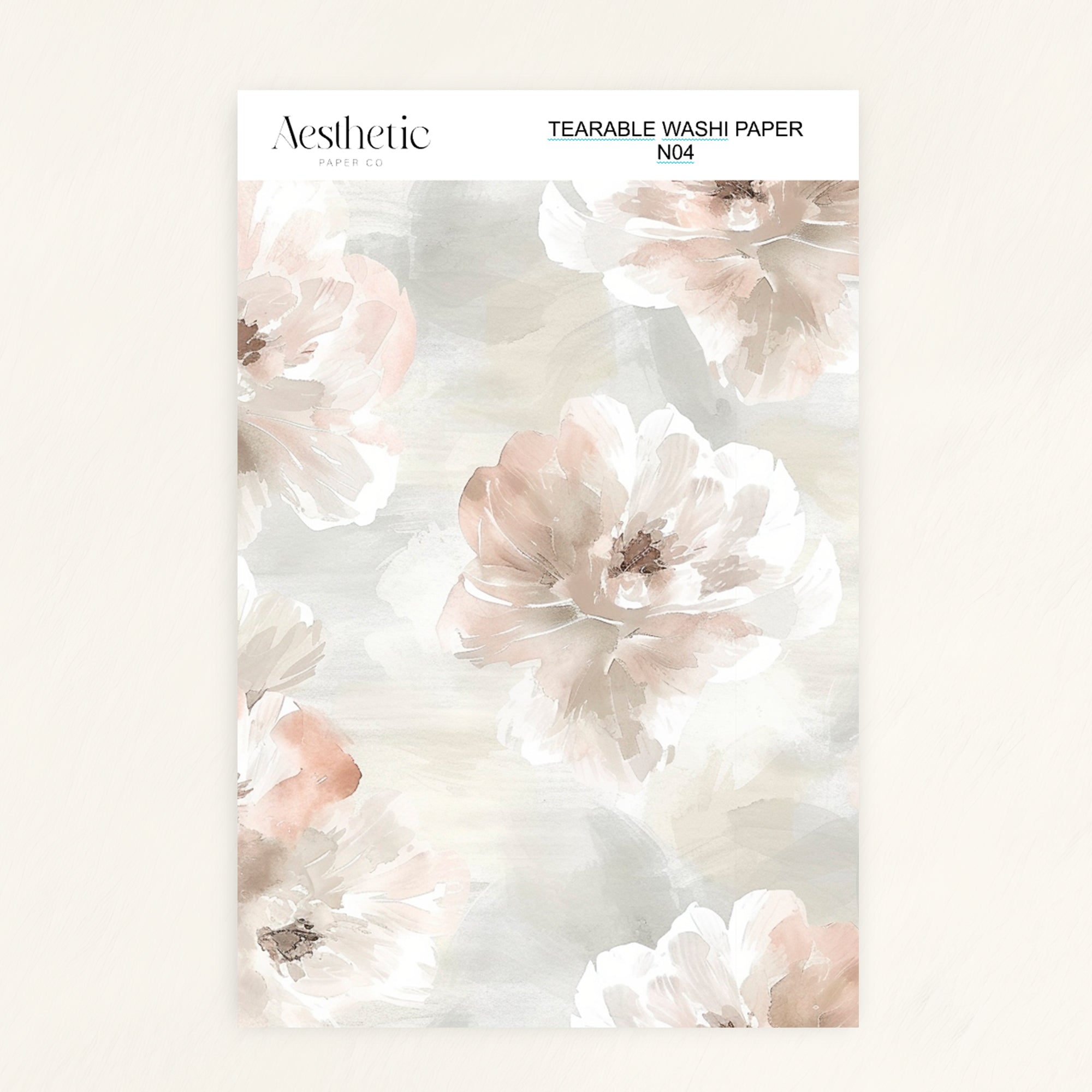 Tearable Washi Sticker Paper Sheet | N01-N12