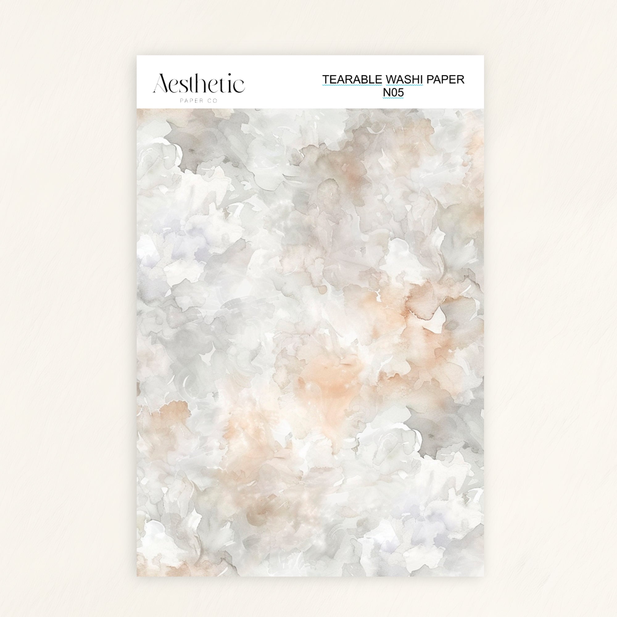 Tearable Washi Sticker Paper Sheet | N01-N12