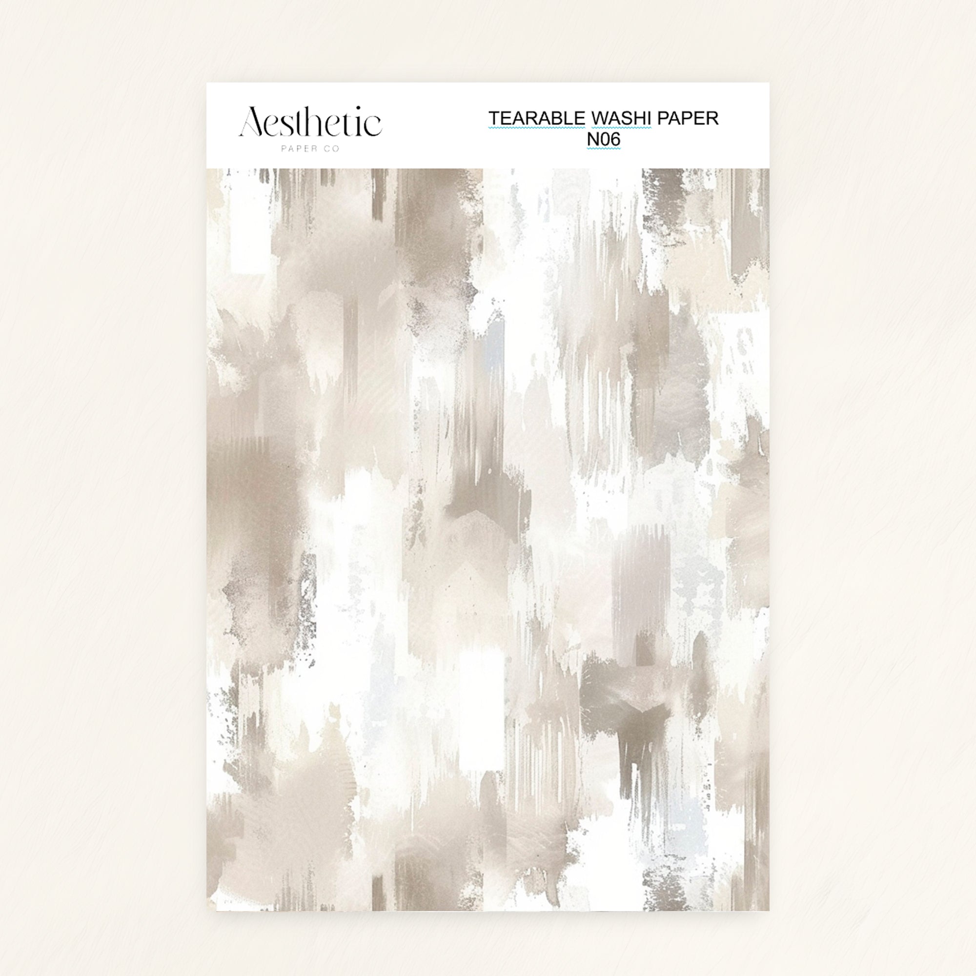 Tearable Washi Sticker Paper Sheet | N01-N12