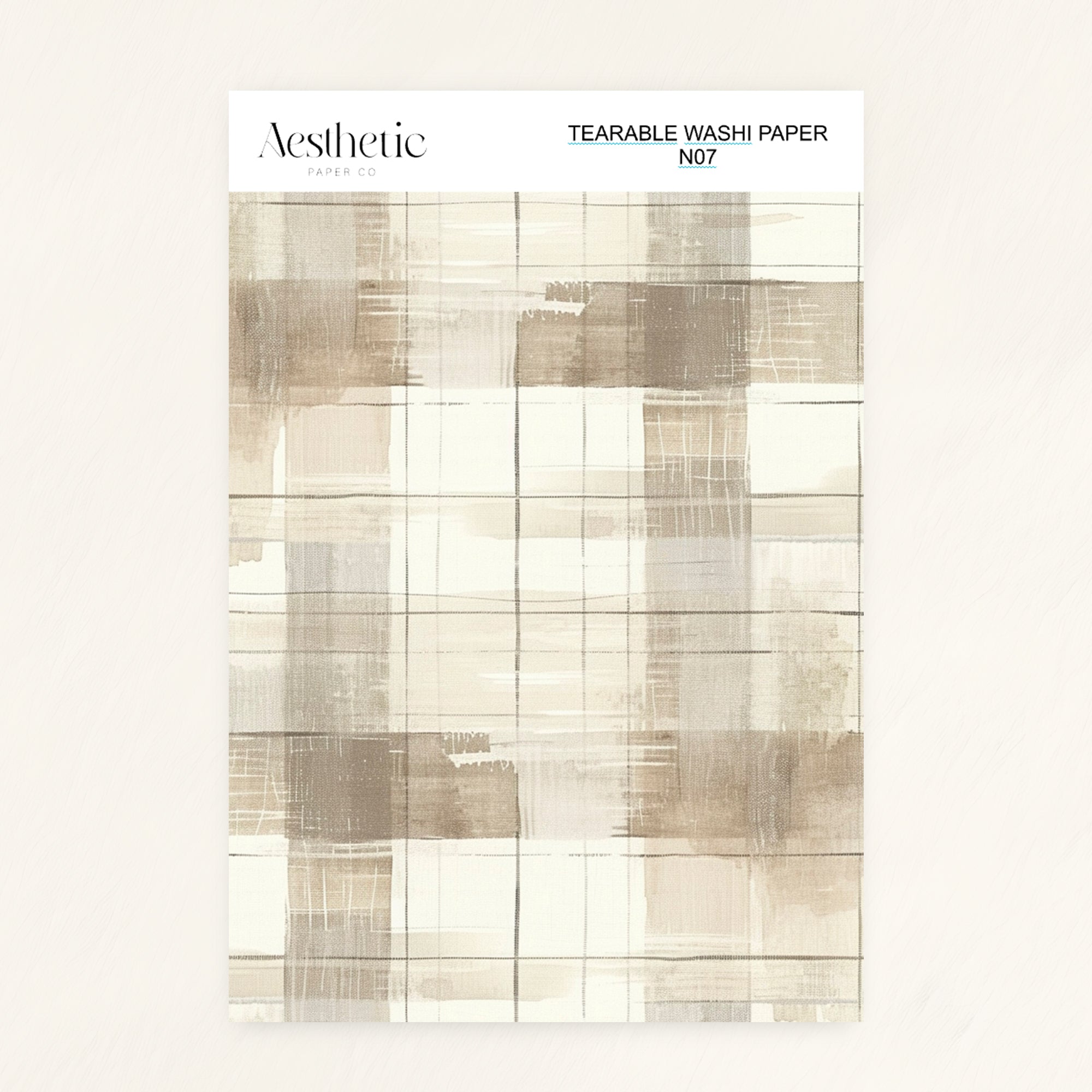 Tearable Washi Sticker Paper Sheet | N01-N12