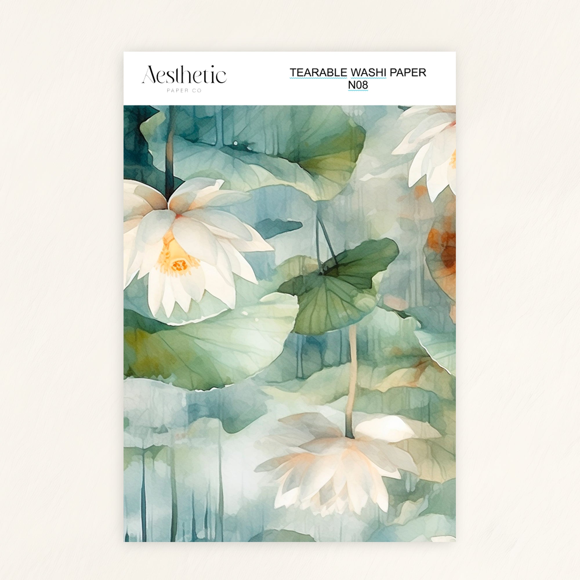 Tearable Washi Sticker Paper Sheet | N01-N12