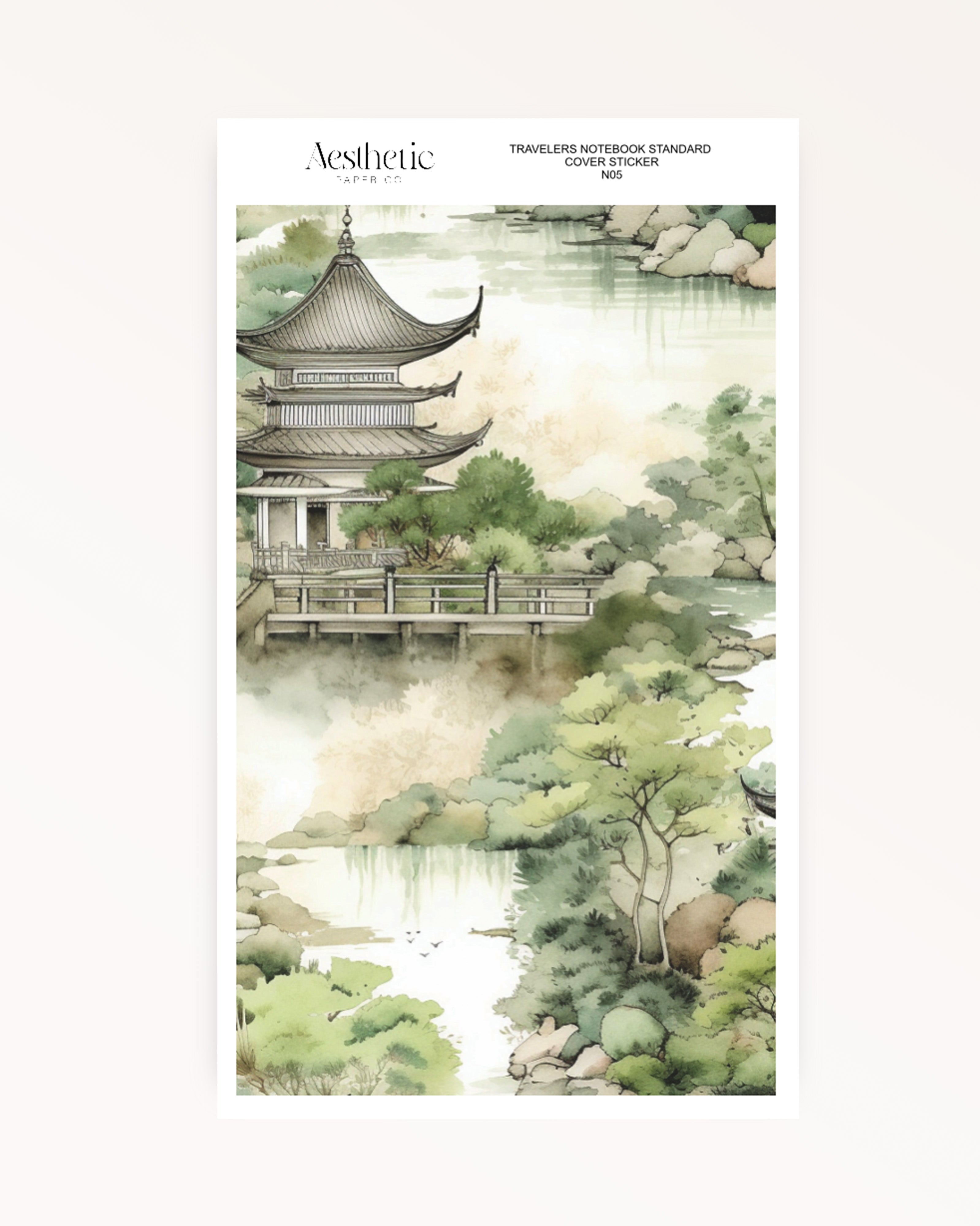 Traveler's Notebook Sticker Cover | CALM MEDITATION | STANDARD