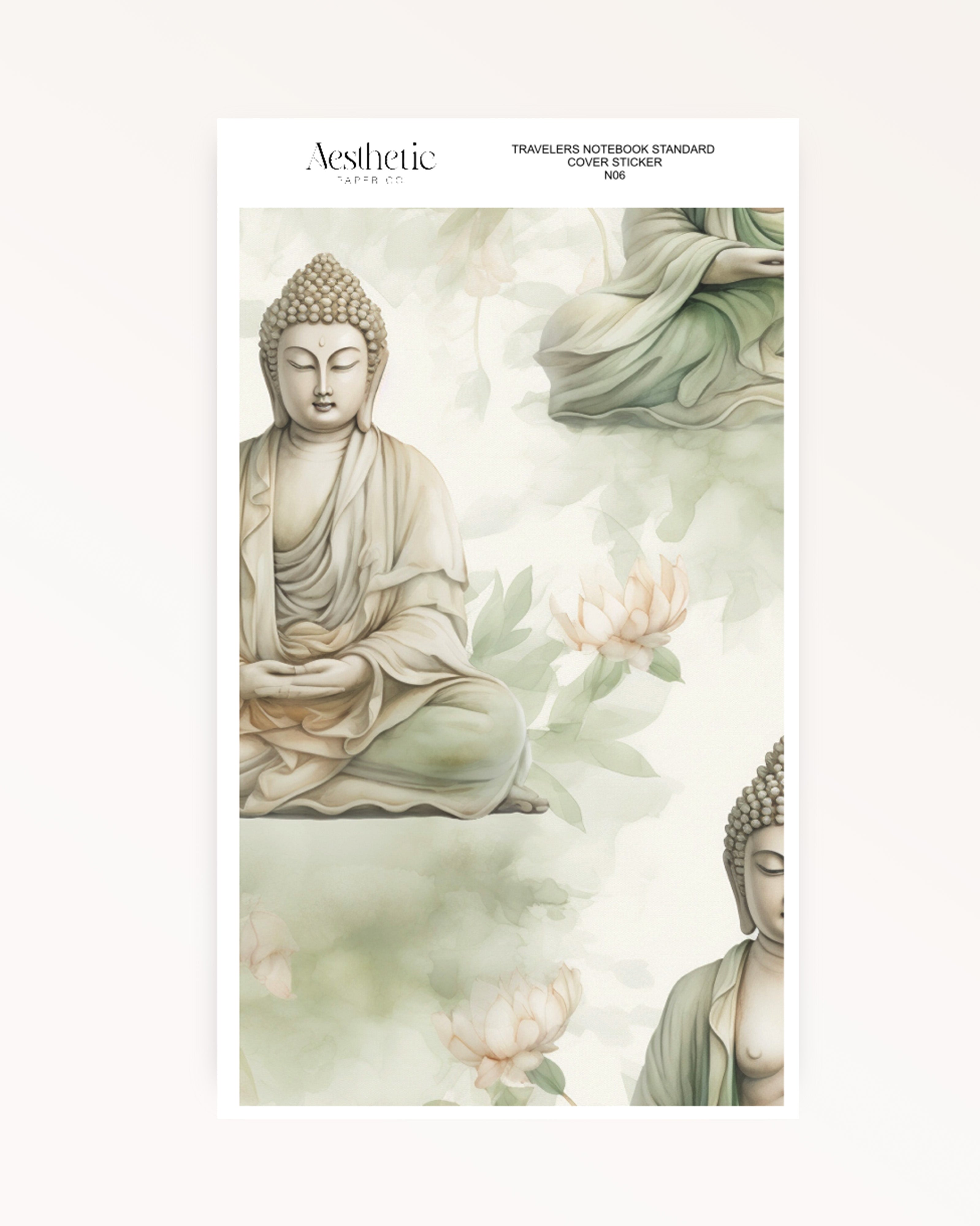 Traveler's Notebook Sticker Cover | CALM MEDITATION | STANDARD