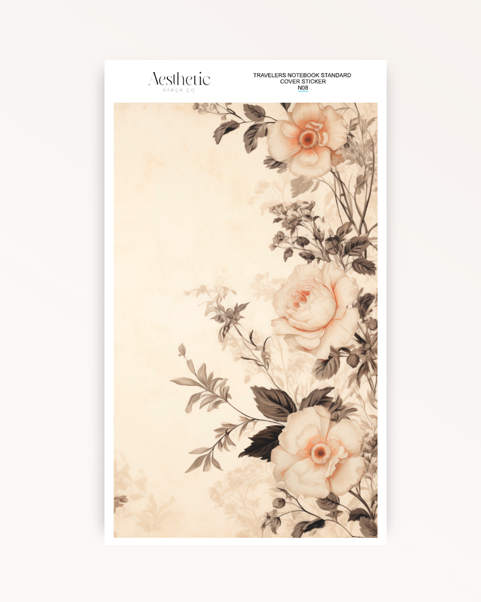 Traveler's Notebook Sticker Cover | Rustic Red | STANDARD