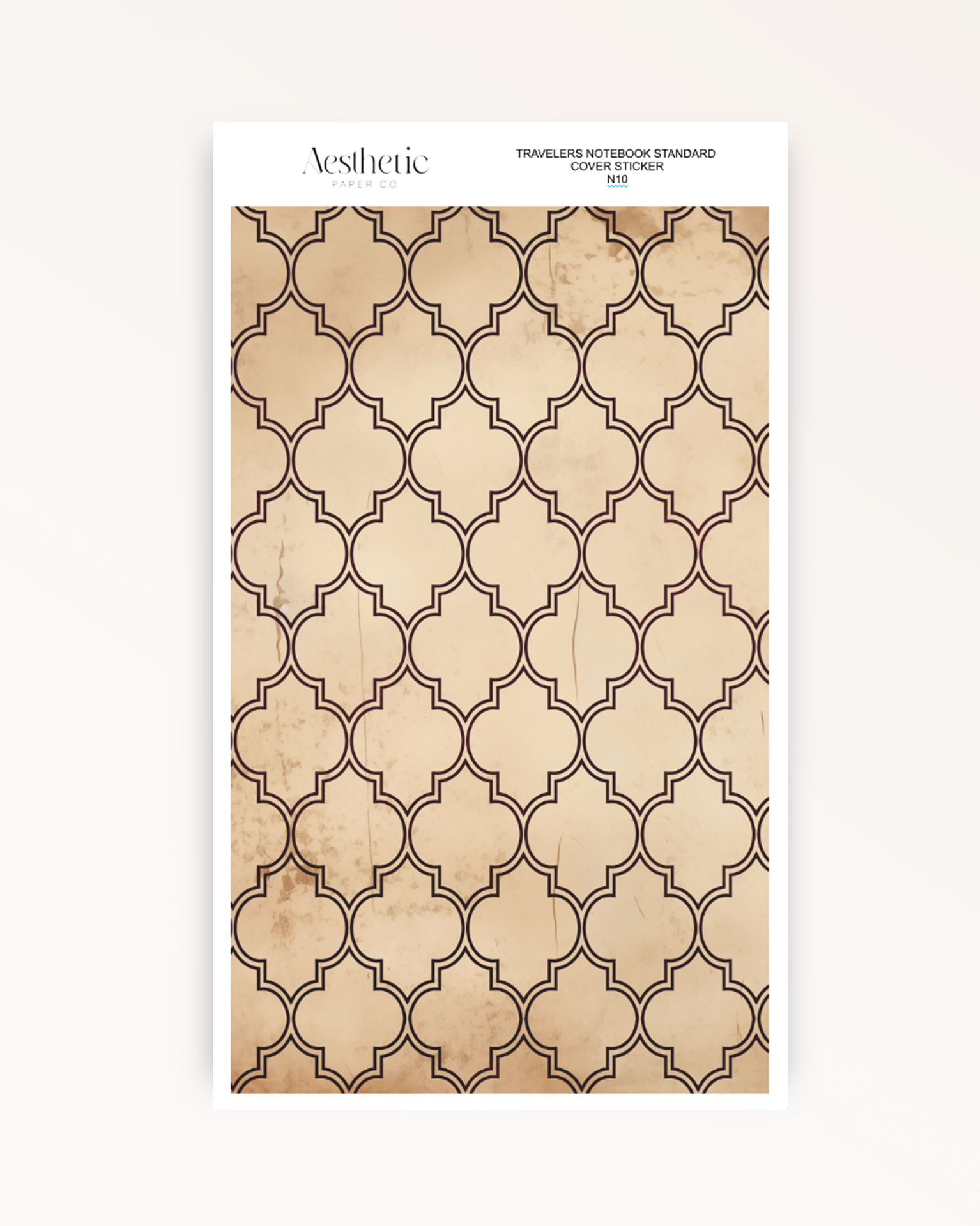 Traveler's Notebook Sticker Cover | Rustic Red | STANDARD