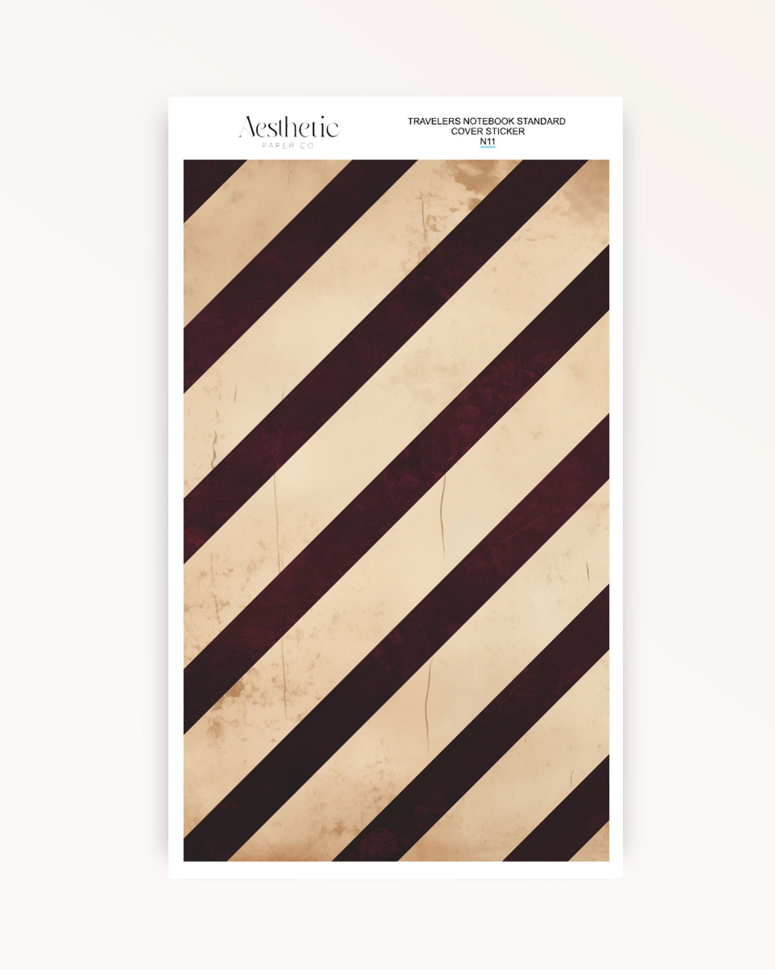 Traveler's Notebook Sticker Cover | Rustic Red | STANDARD