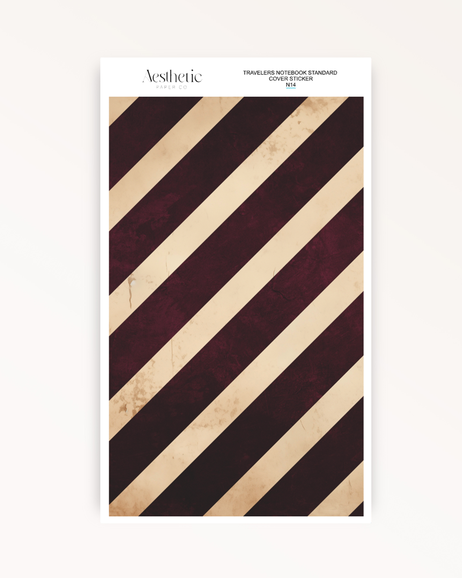 Traveler's Notebook Sticker Cover | Rustic Red | STANDARD
