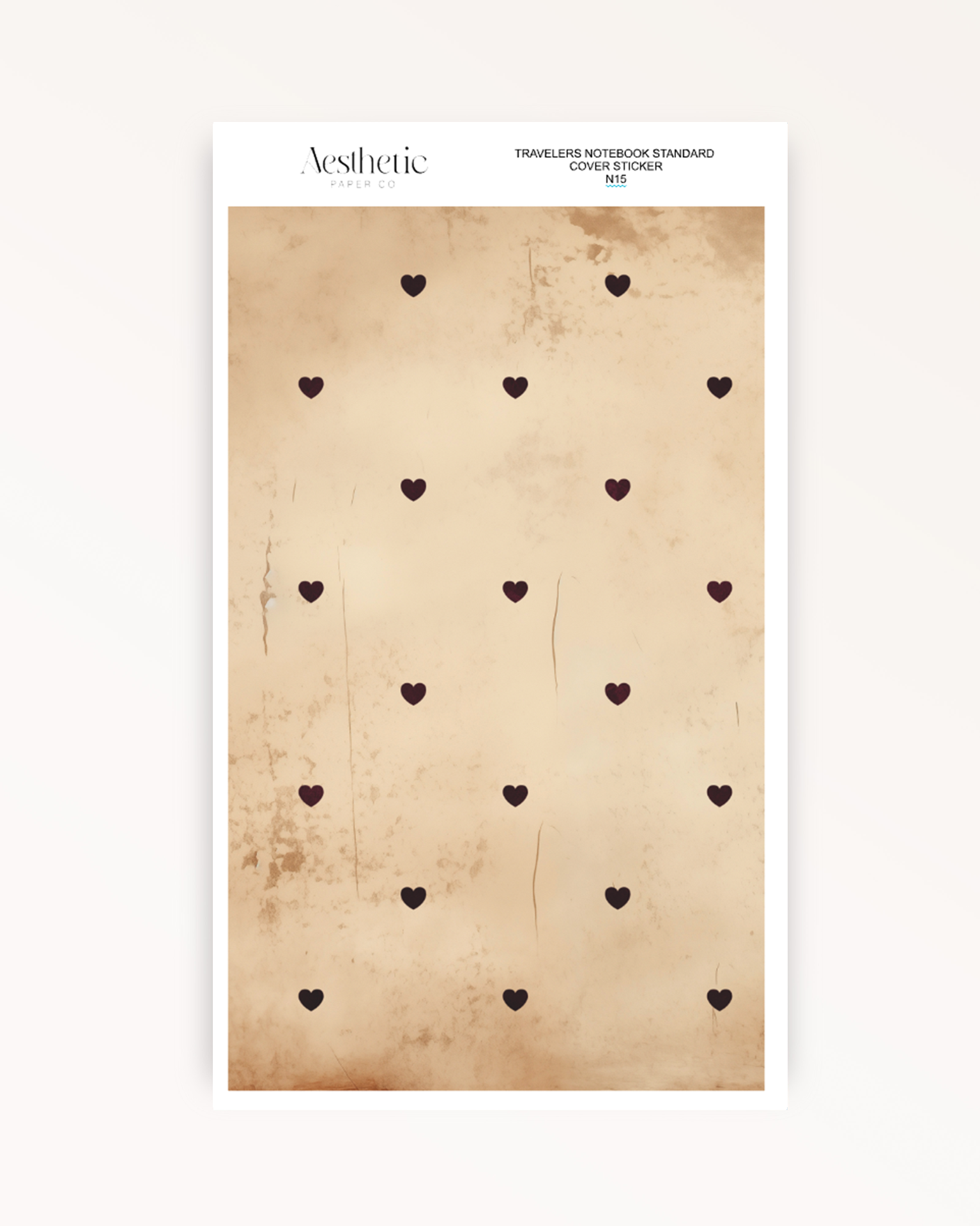 Traveler's Notebook Sticker Cover | Rustic Red | STANDARD