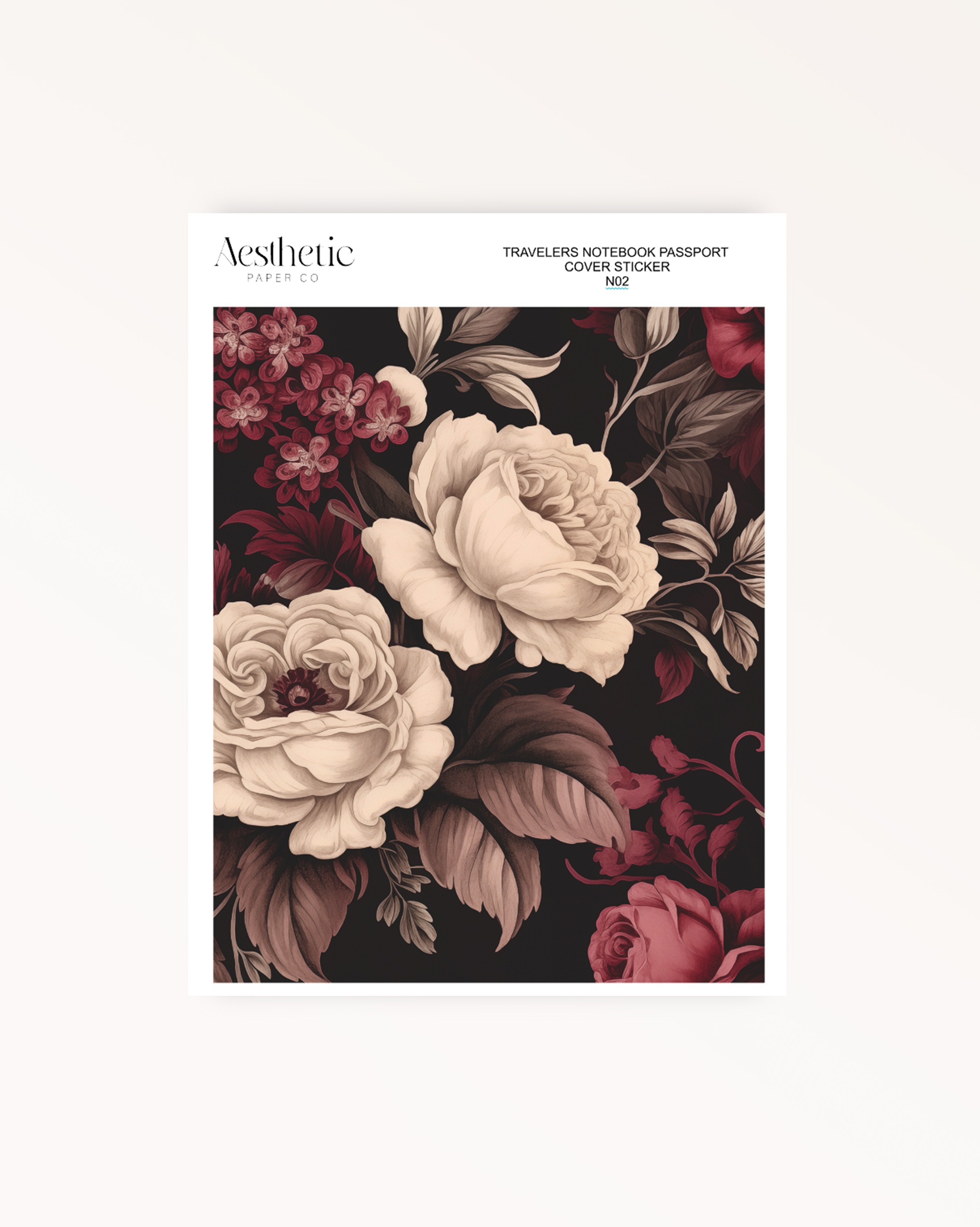 Traveler's Notebook Sticker Cover | Rustic Red | Passport