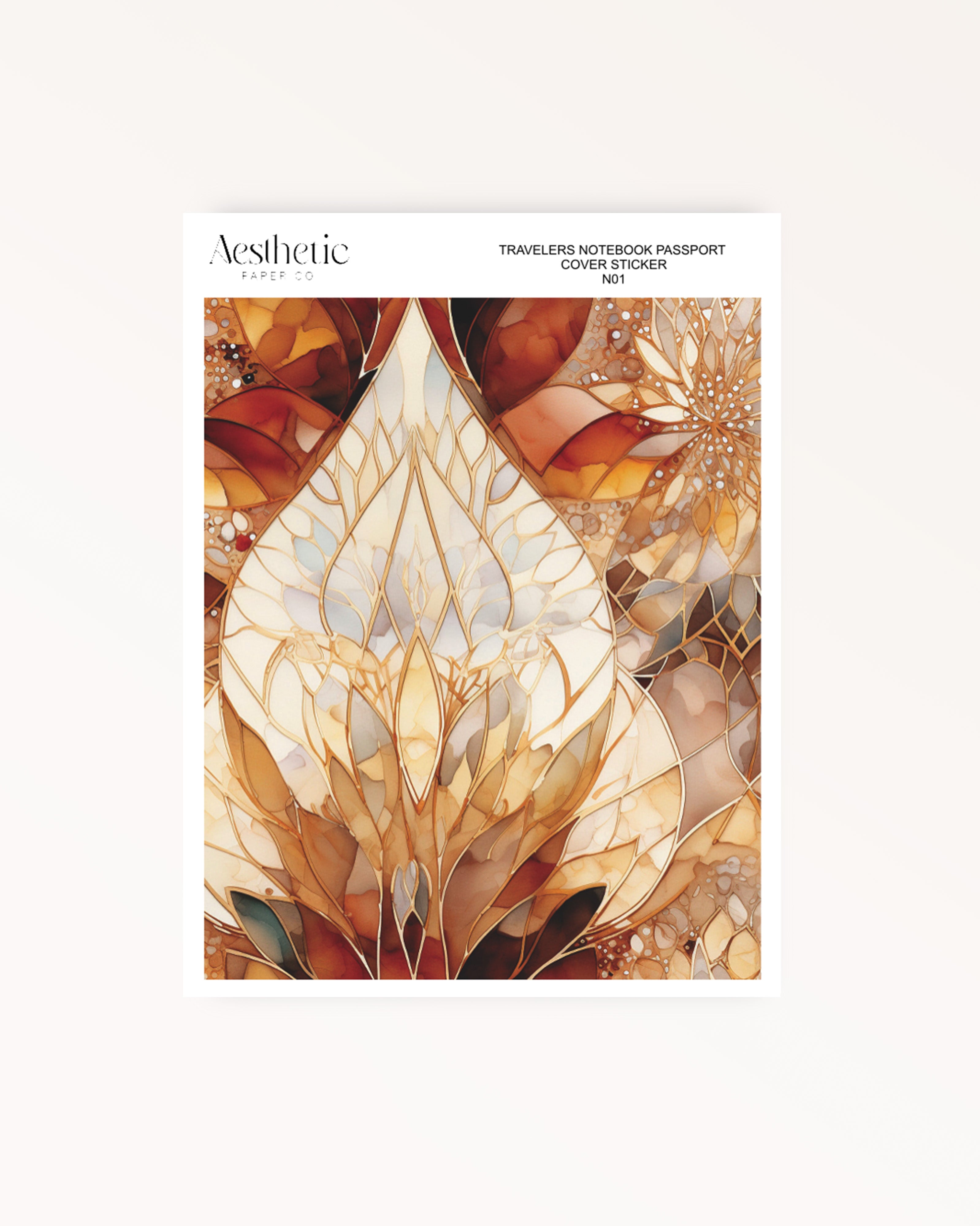 Traveler's Notebook Sticker Cover | WARM BROWNS | Passport