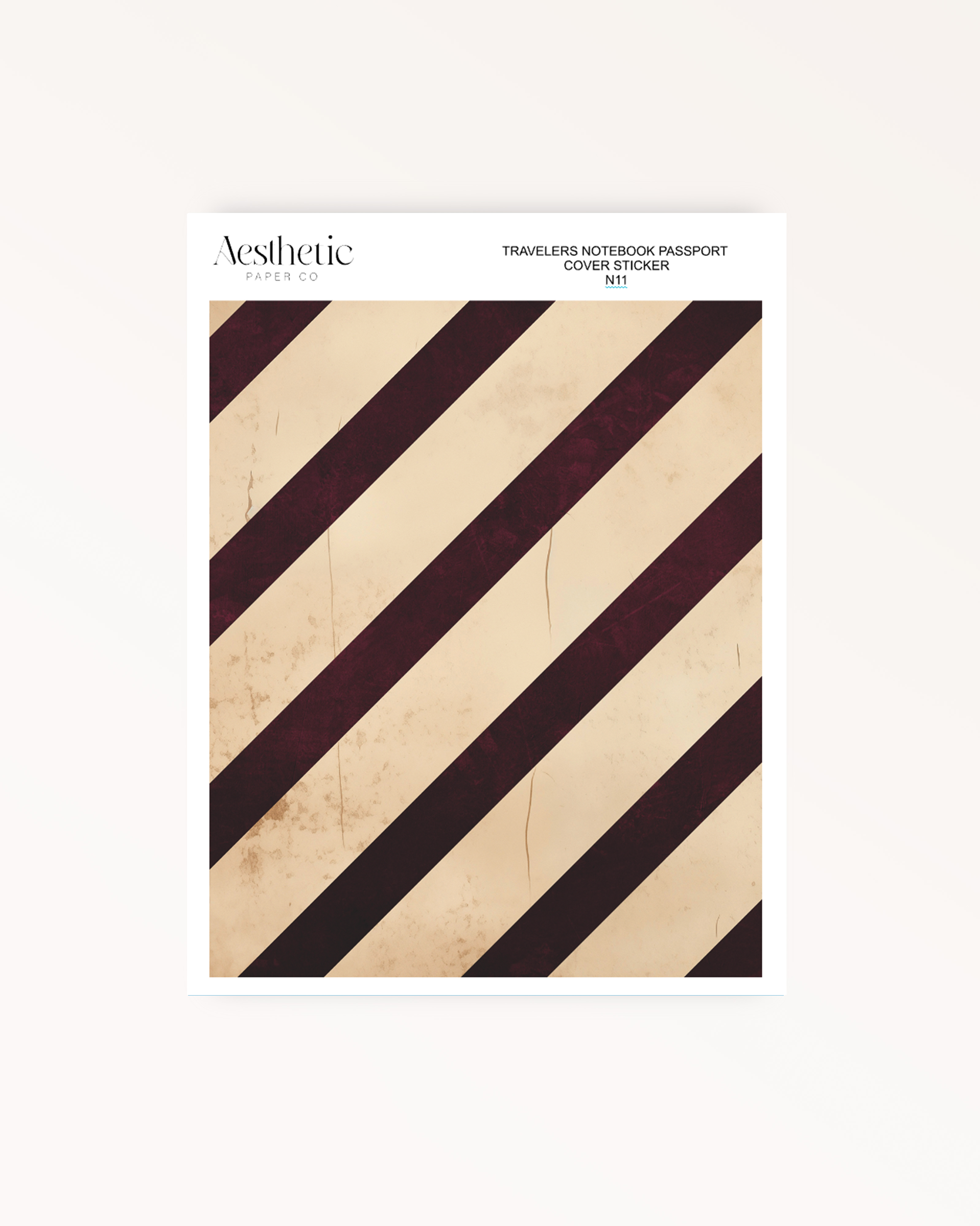 Traveler's Notebook Sticker Cover | Rustic Red | Passport