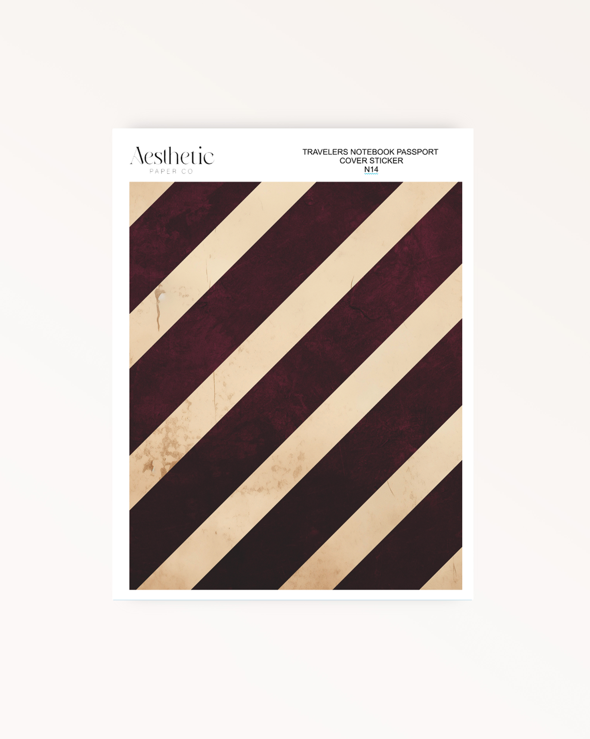 Traveler's Notebook Sticker Cover | Rustic Red | Passport