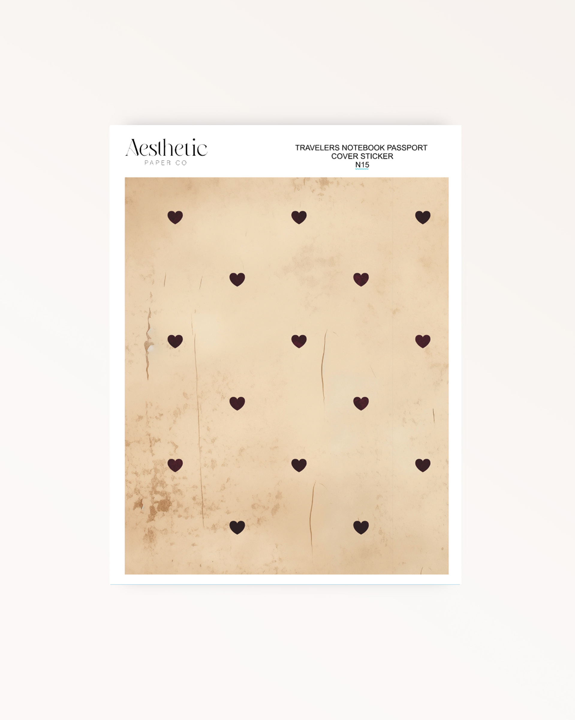 Traveler's Notebook Sticker Cover | Rustic Red | Passport