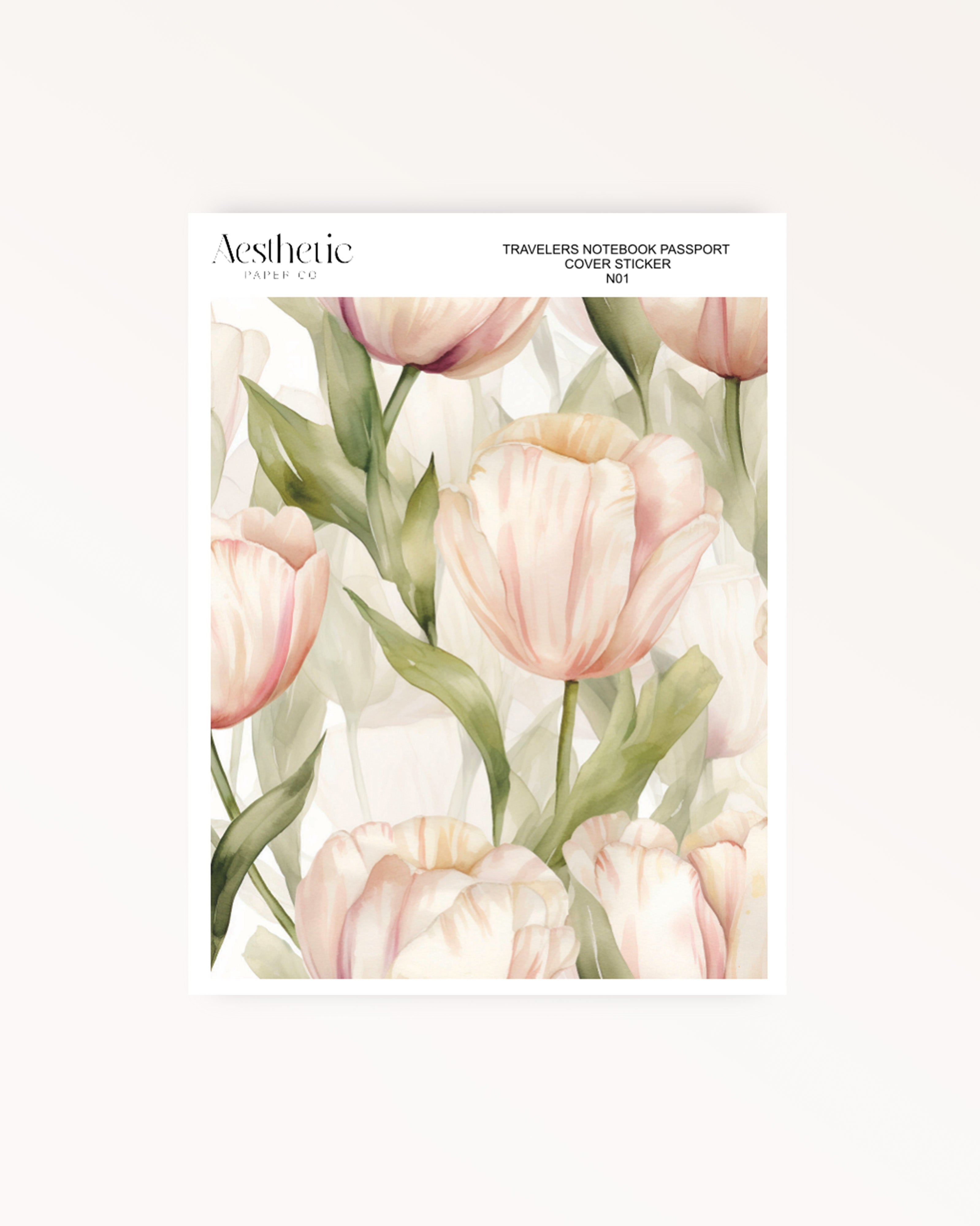 Traveler's Notebook Sticker Cover | GENTLE SPRING | Passport