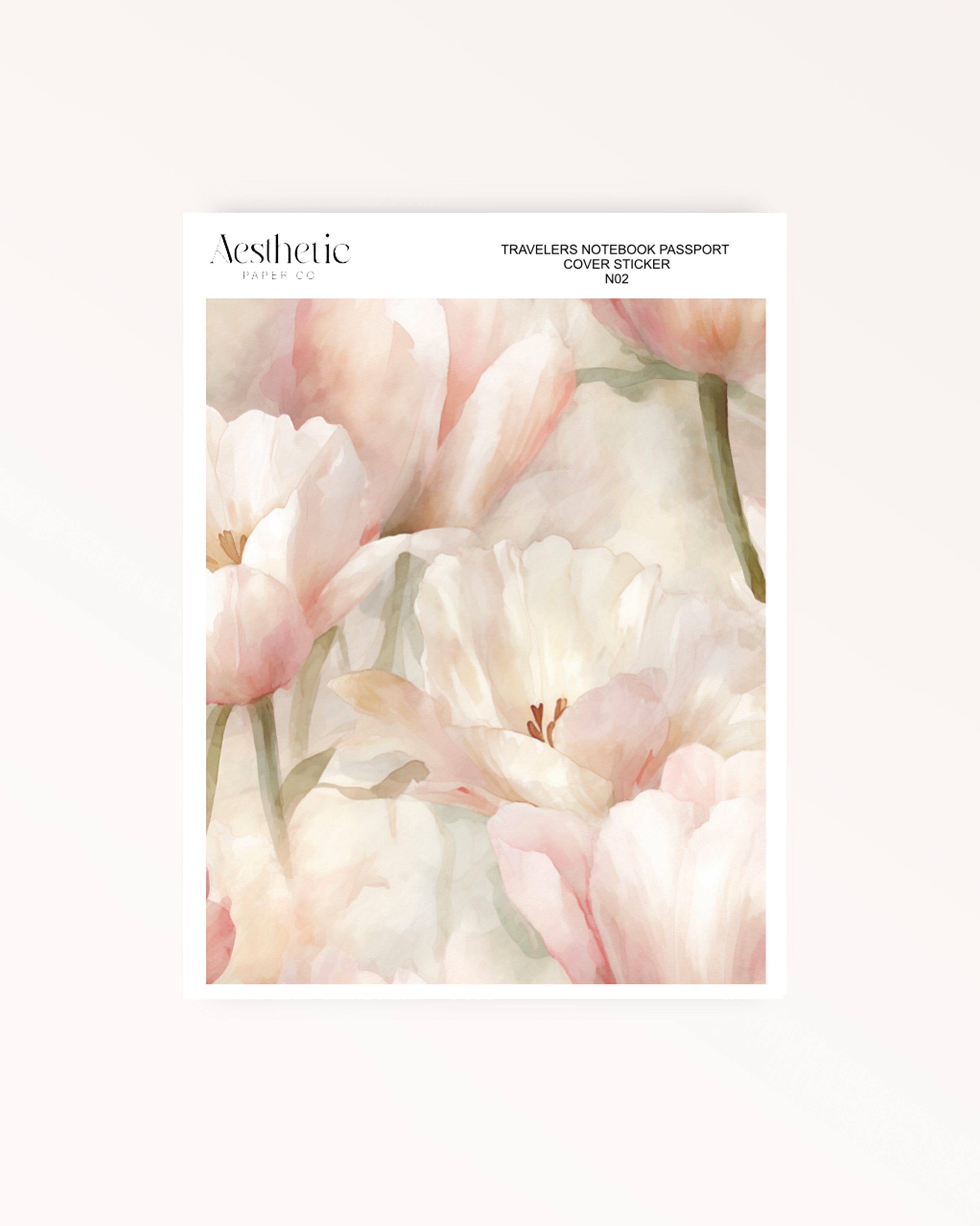 Traveler's Notebook Sticker Cover | GENTLE SPRING | Passport