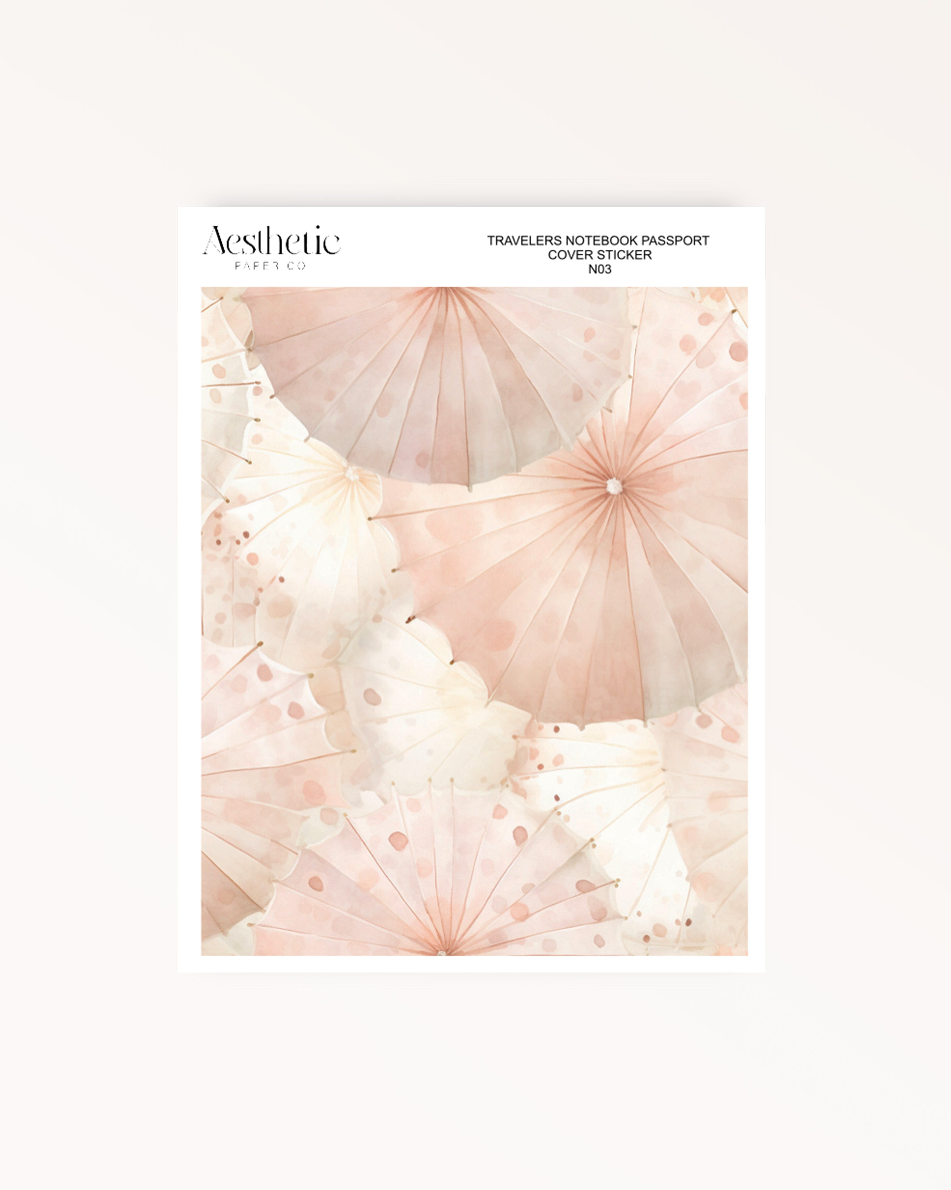 Traveler's Notebook Sticker Cover | GENTLE SPRING | Passport