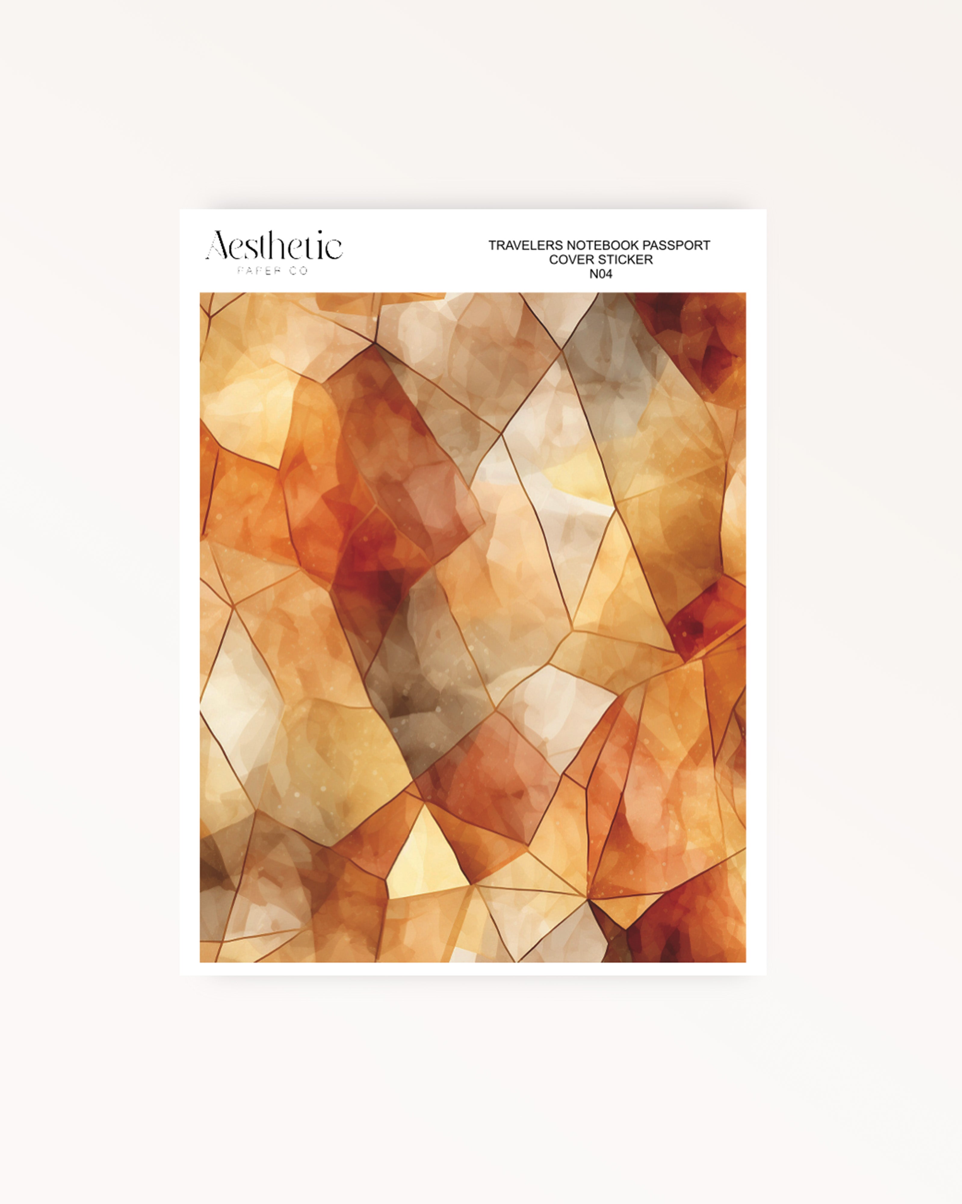 Traveler's Notebook Sticker Cover | WARM BROWNS | Passport