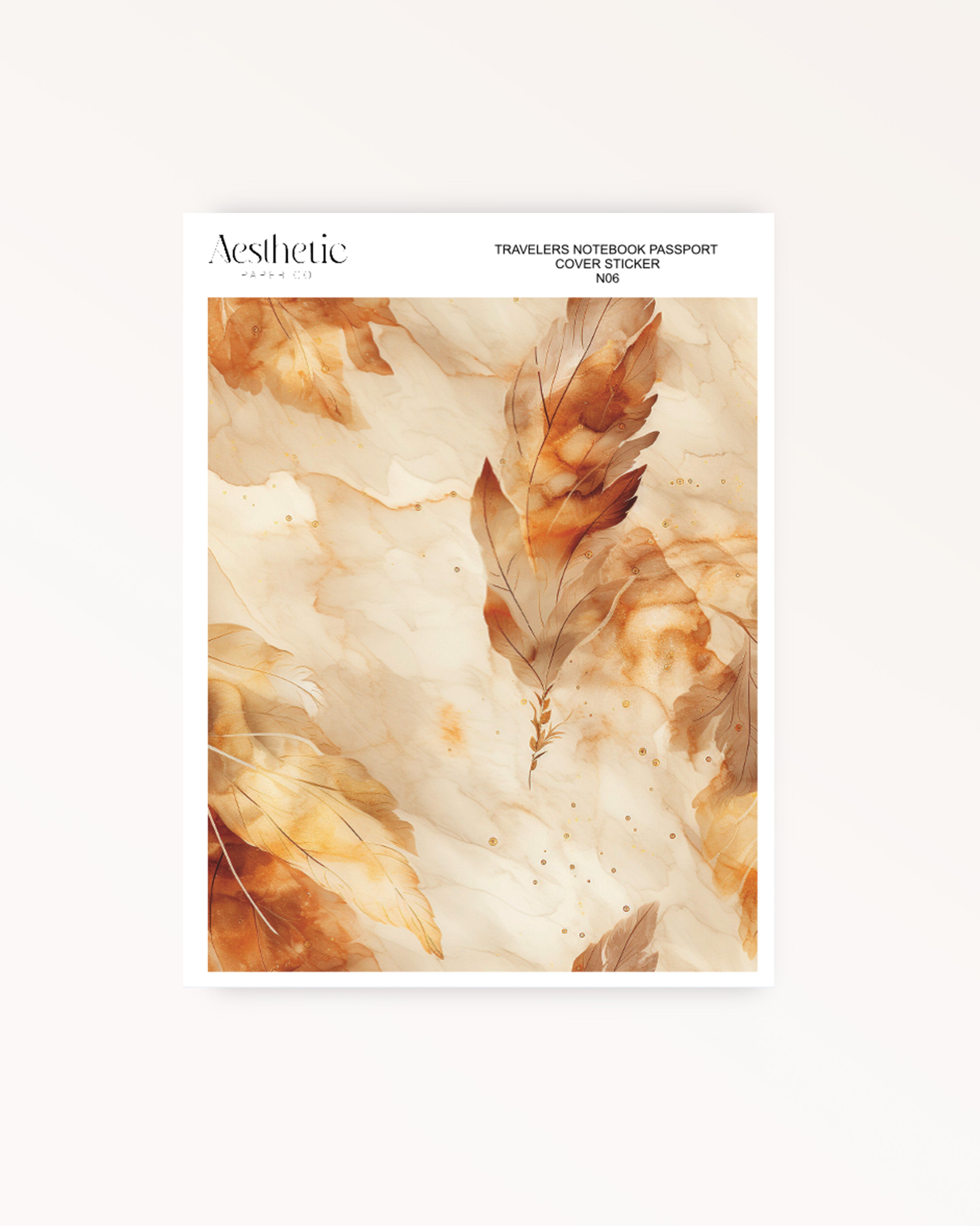 Traveler's Notebook Sticker Cover | WARM BROWNS | Passport