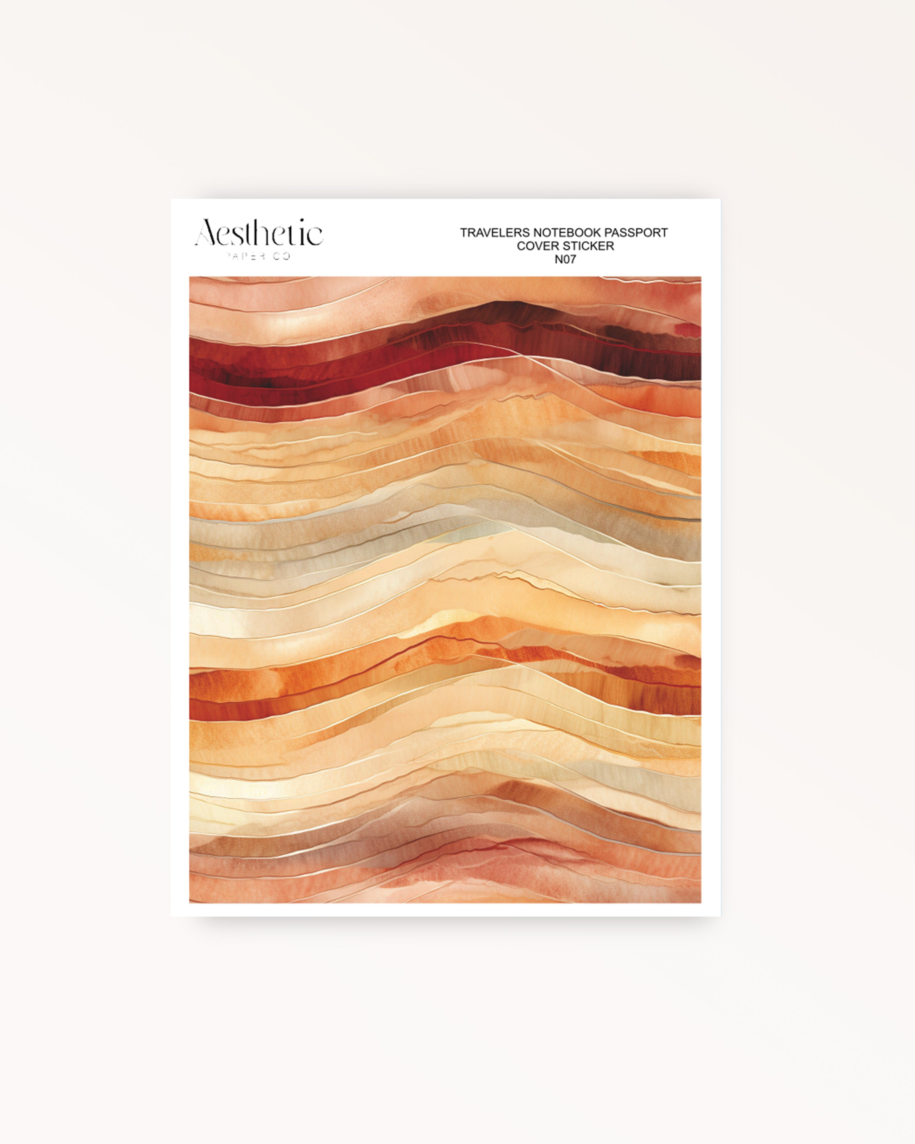 Traveler's Notebook Sticker Cover | WARM BROWNS | Passport