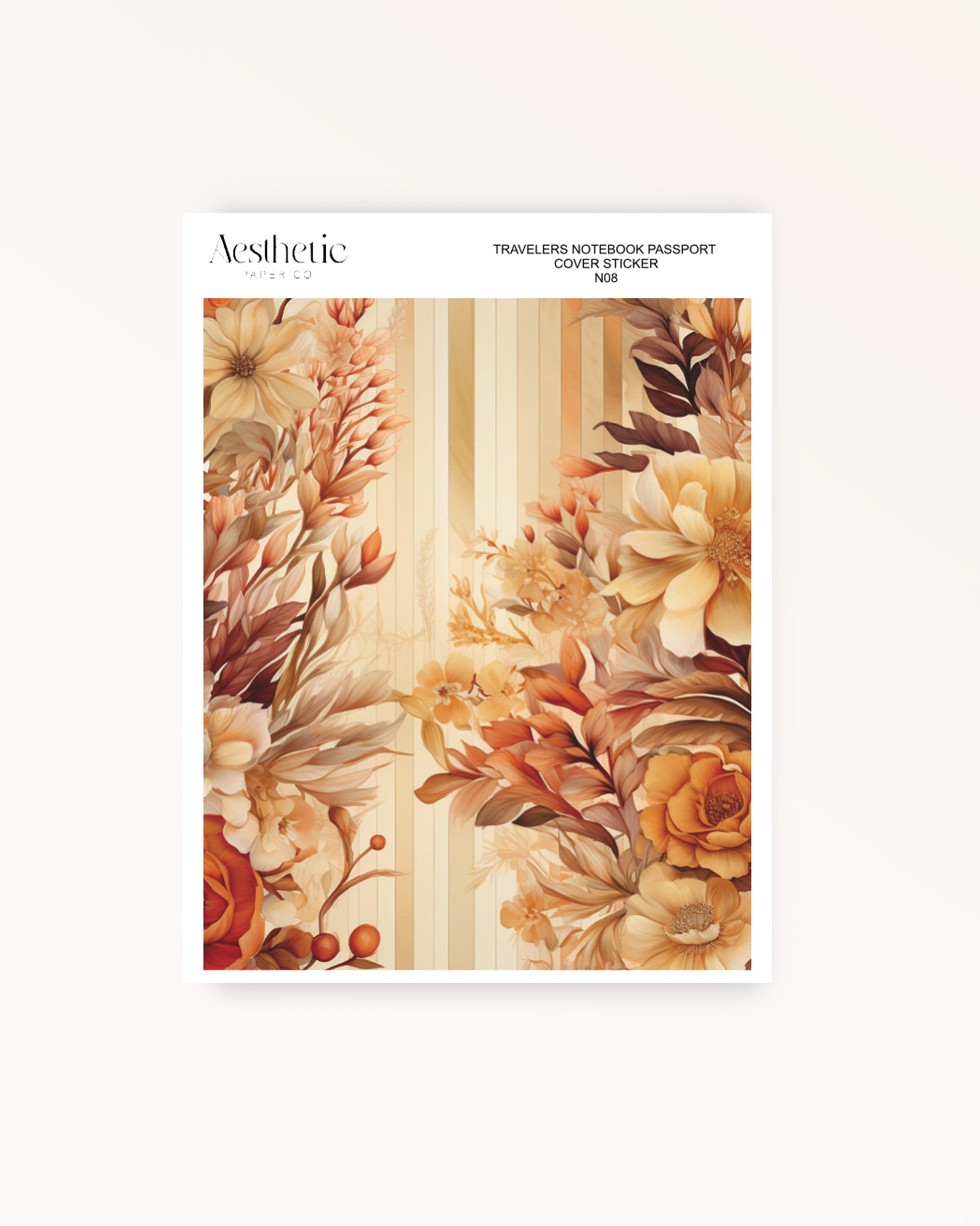 Traveler's Notebook Sticker Cover | WARM BROWNS | Passport