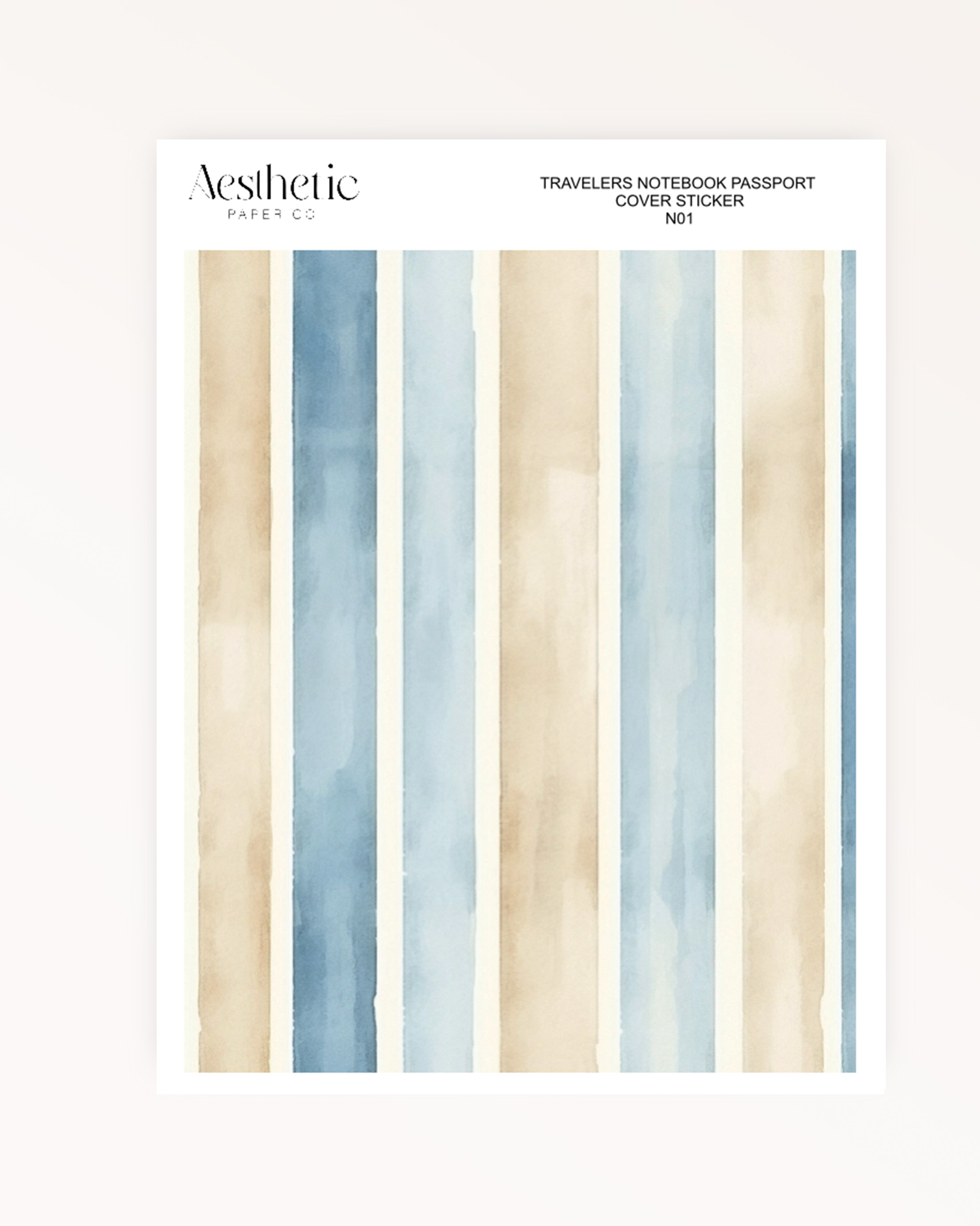 Traveler's Notebook Sticker Cover | BEACH | Passport