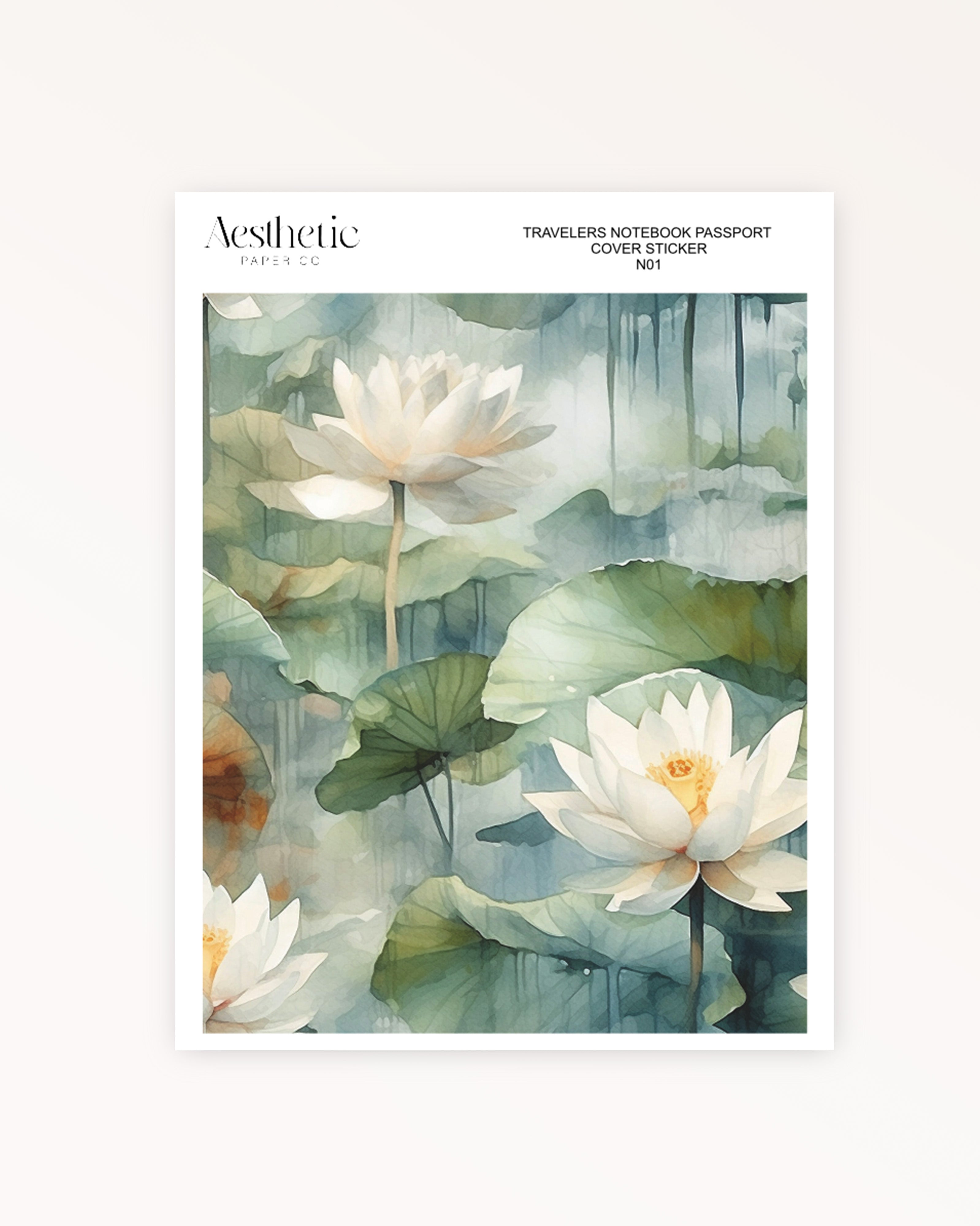 Traveler's Notebook Sticker Cover | CALM MEDITATION | Passport