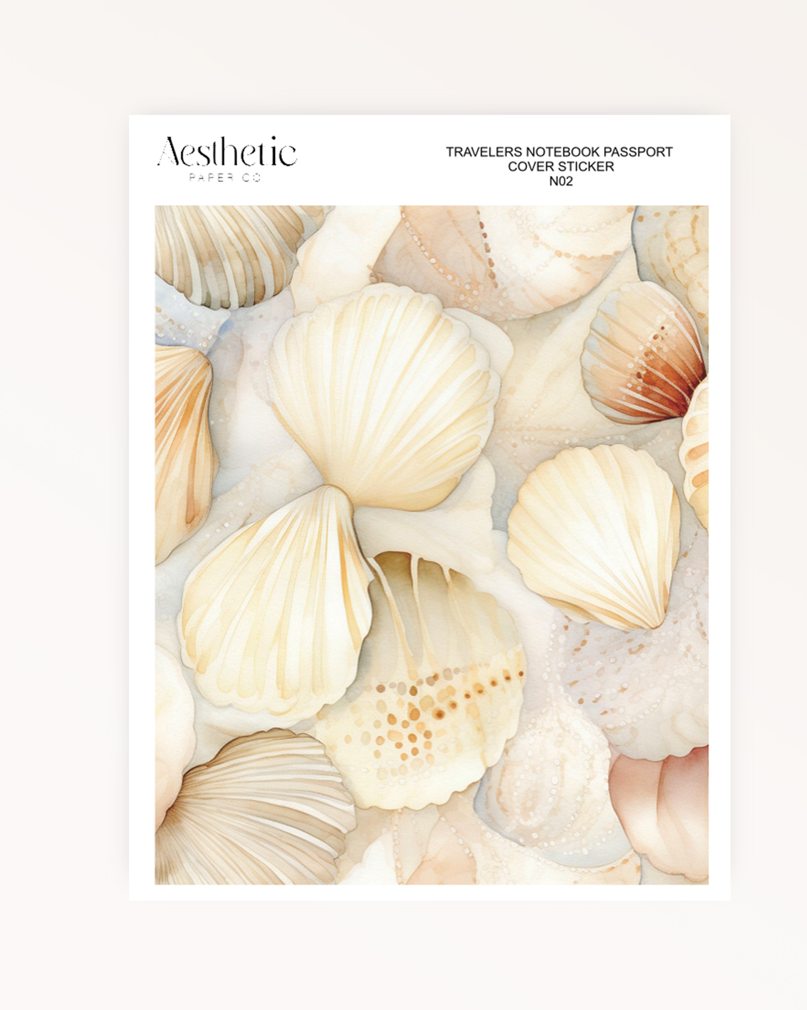 Traveler's Notebook Sticker Cover | BEACH | Passport