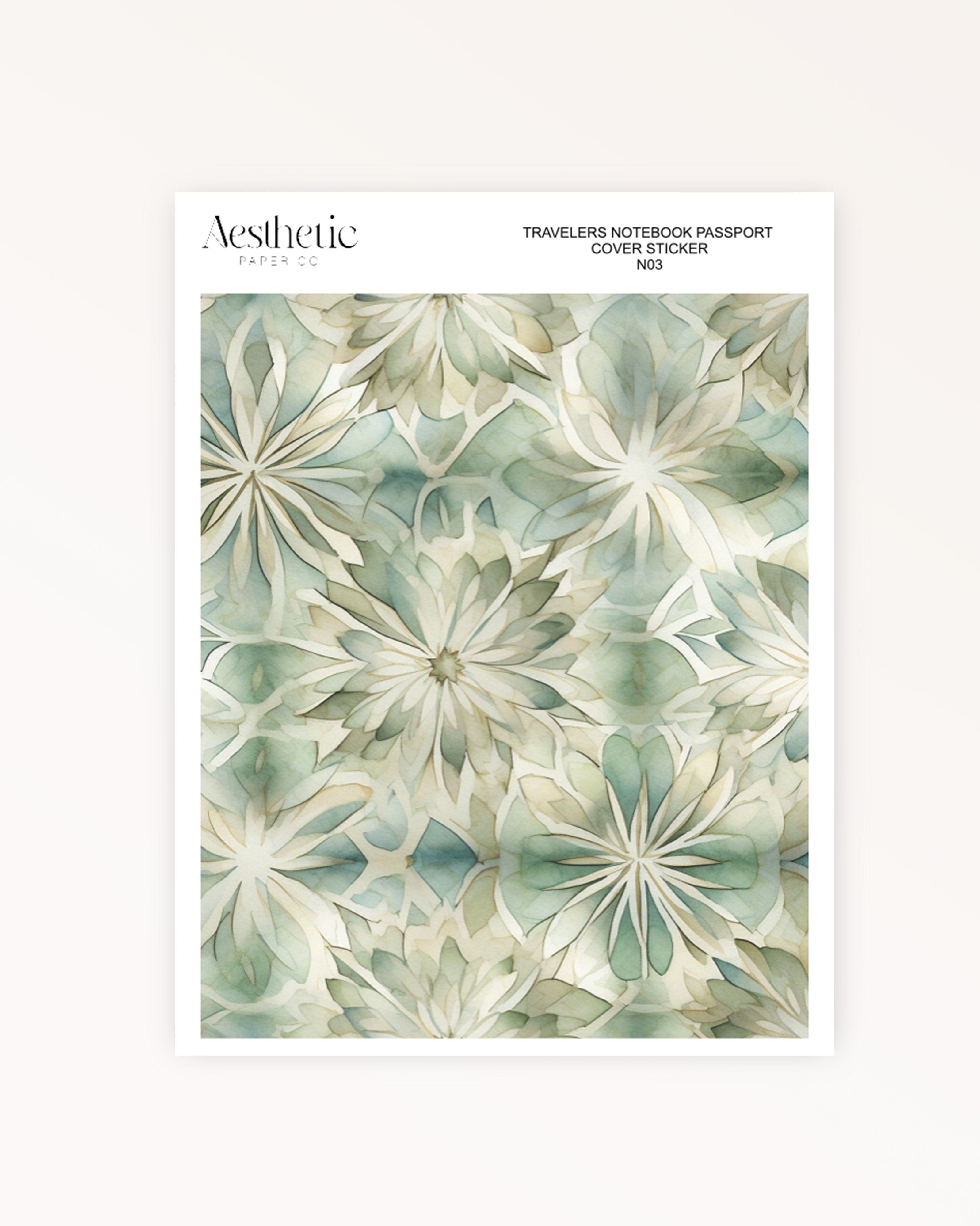 Traveler's Notebook Sticker Cover | CALM MEDITATION | Passport