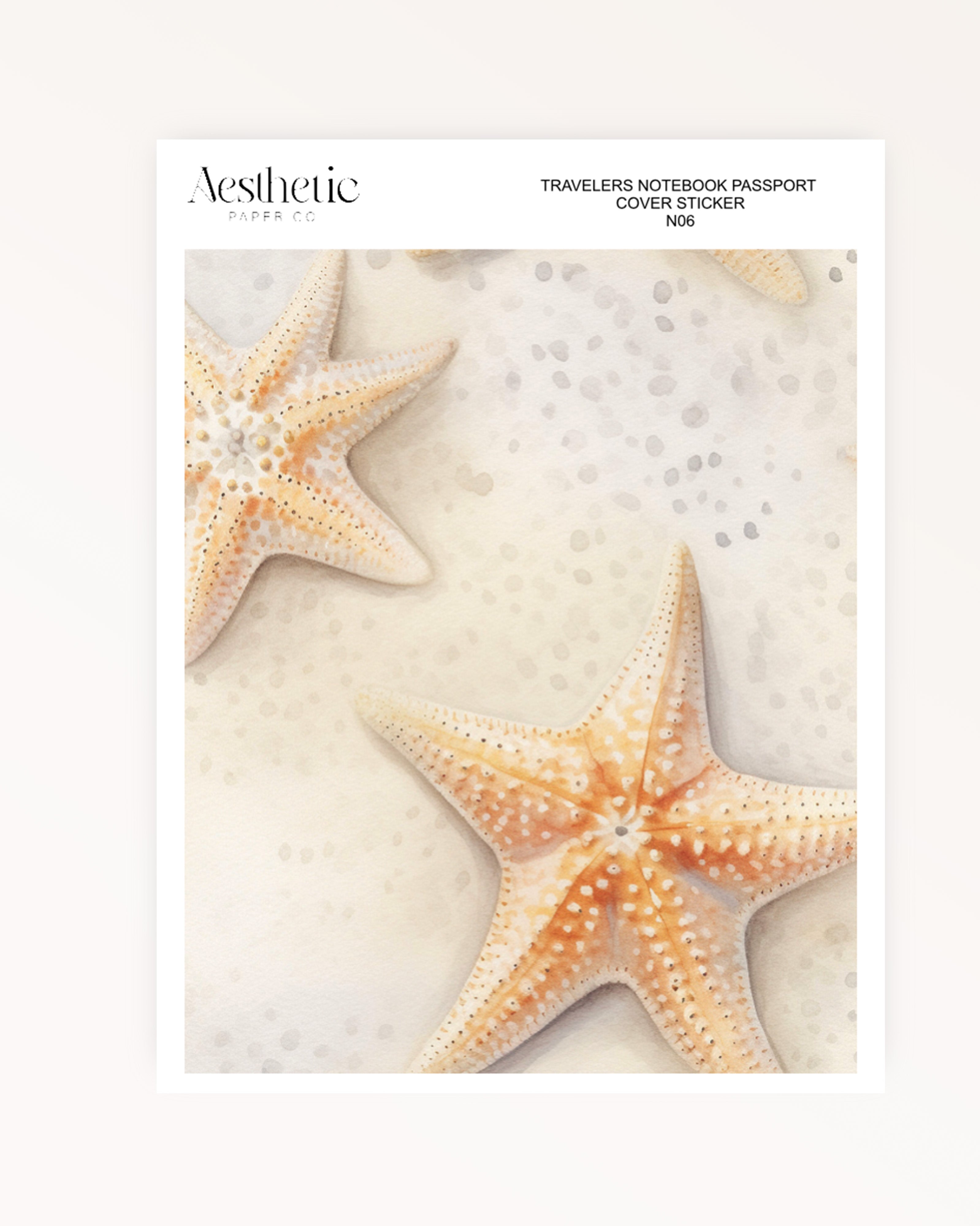 Traveler's Notebook Sticker Cover | BEACH | Passport