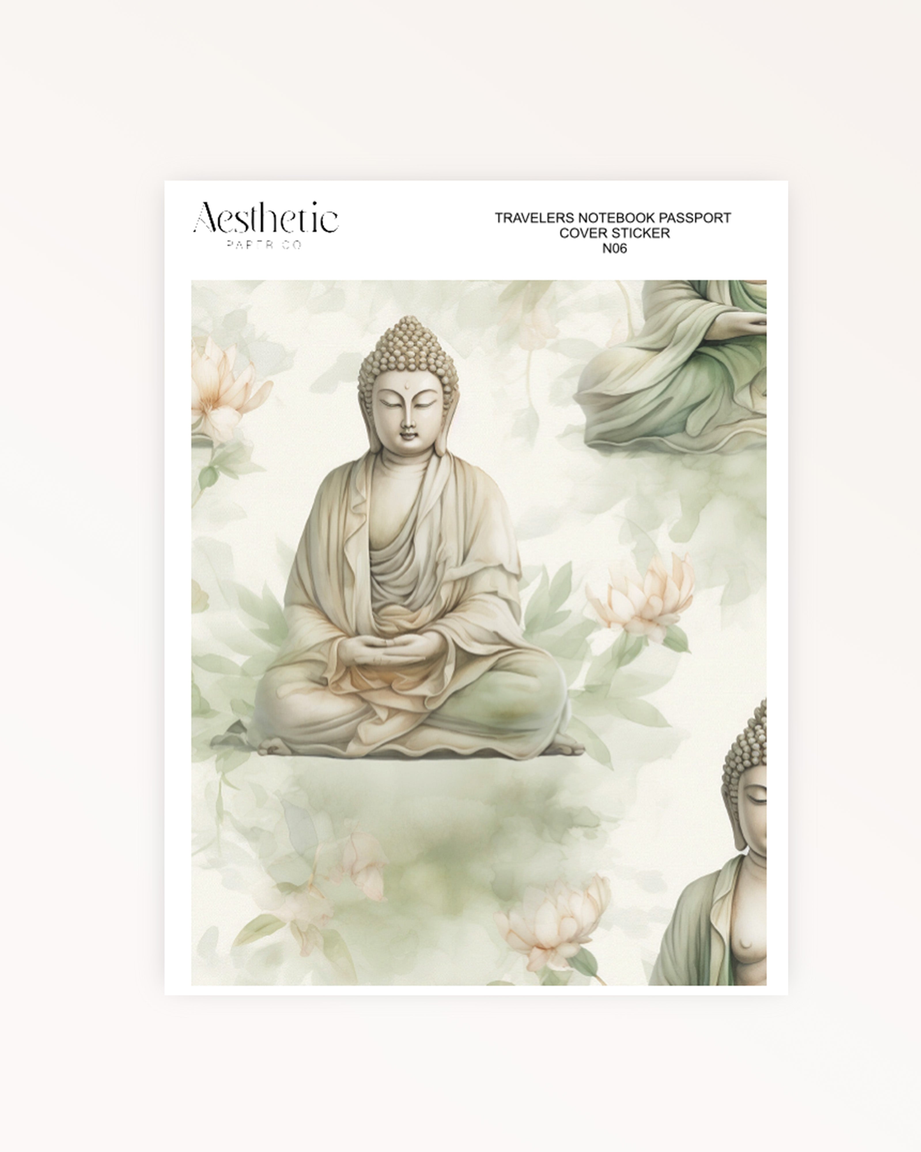 Traveler's Notebook Sticker Cover | CALM MEDITATION | Passport