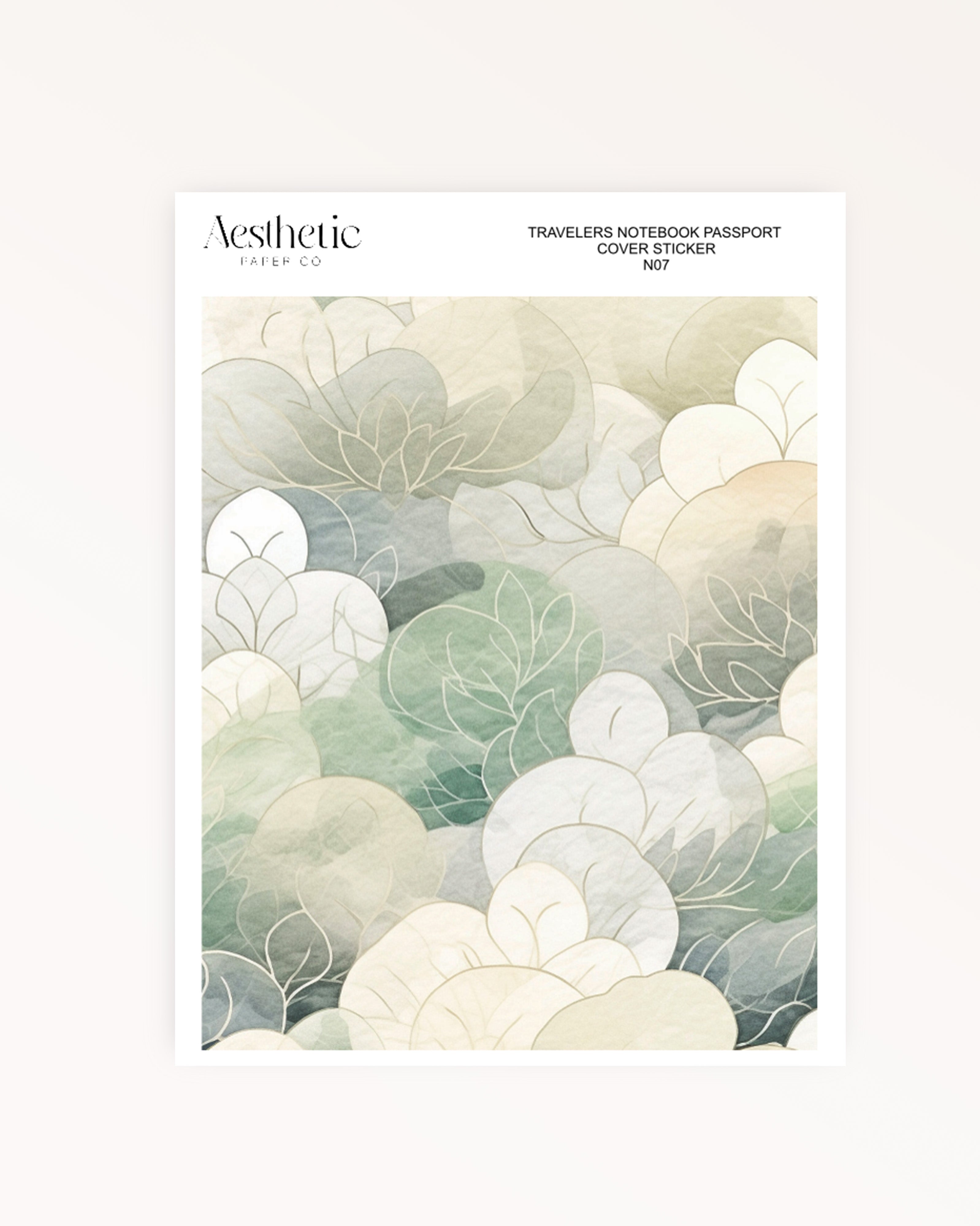 Traveler's Notebook Sticker Cover | CALM MEDITATION | Passport