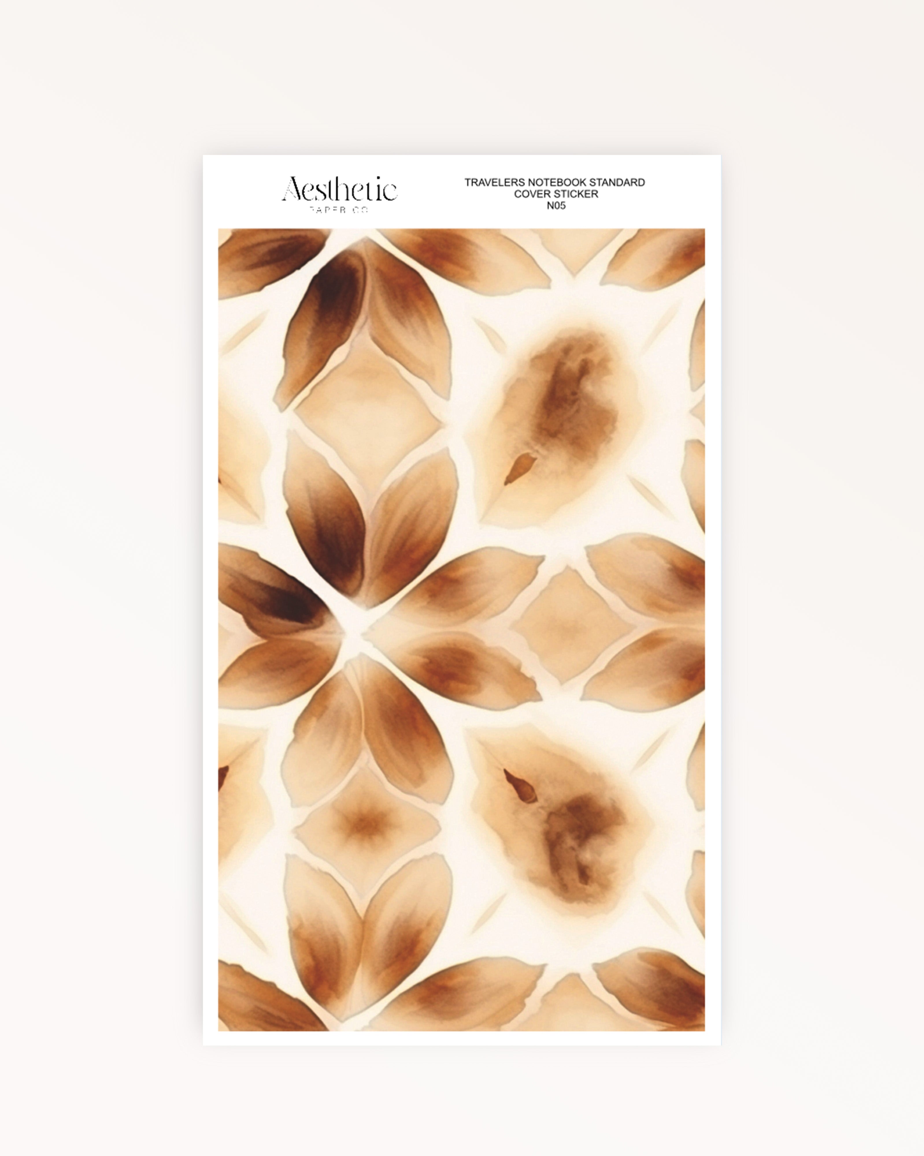Traveler's Notebook Sticker Cover | COFFEE | STANDARD