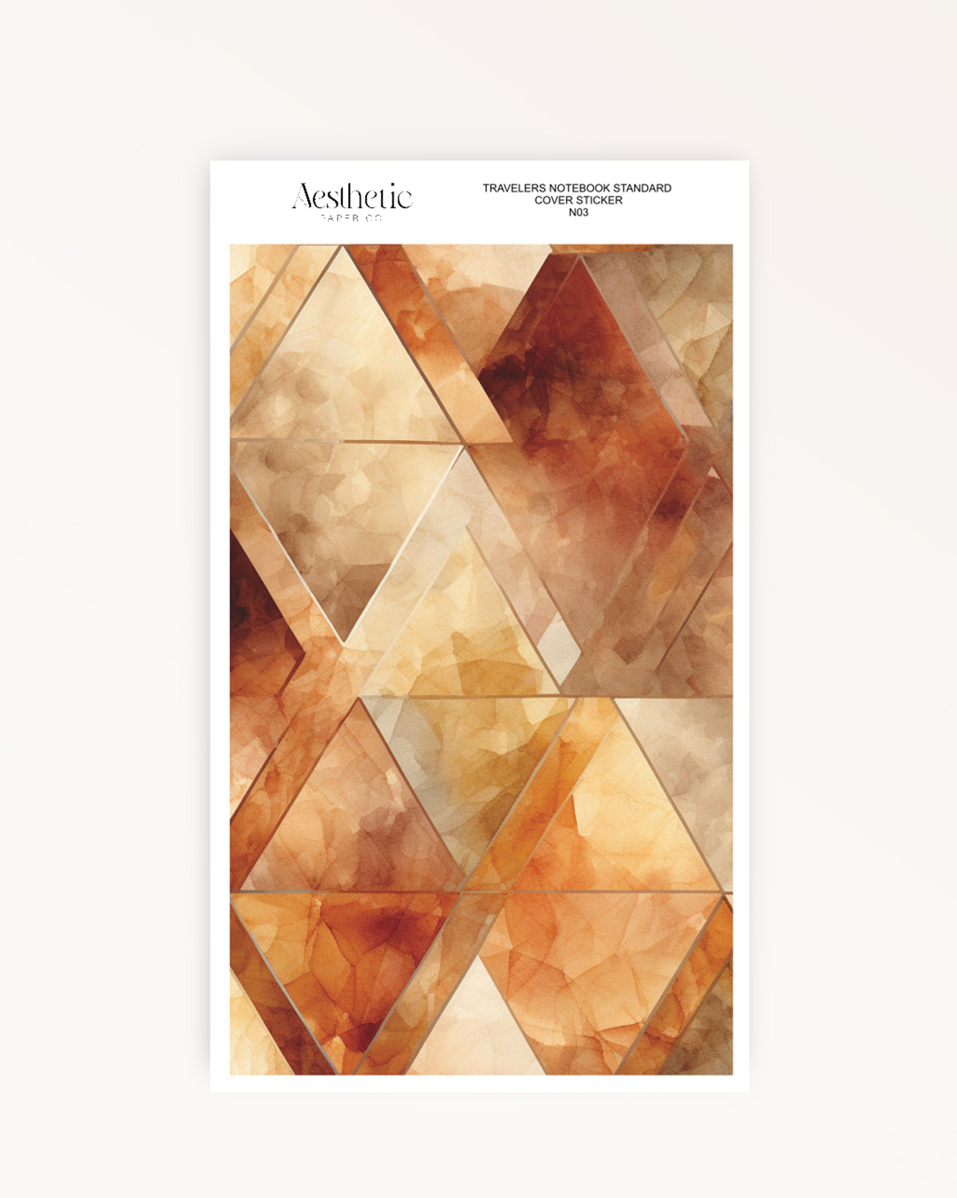 Traveler's Notebook Sticker Cover | WARM BROWNS | STANDARD