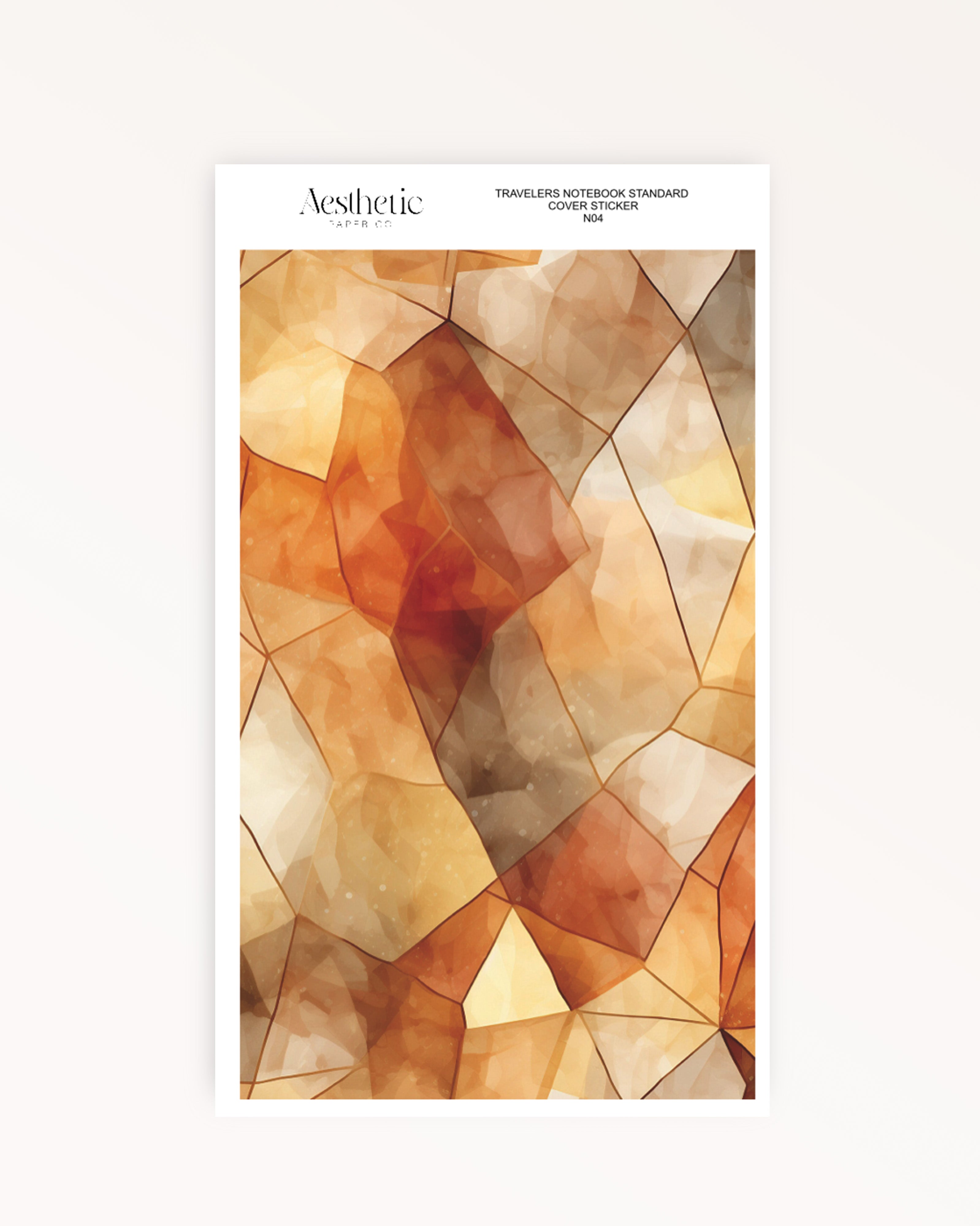 Traveler's Notebook Sticker Cover | WARM BROWNS | STANDARD