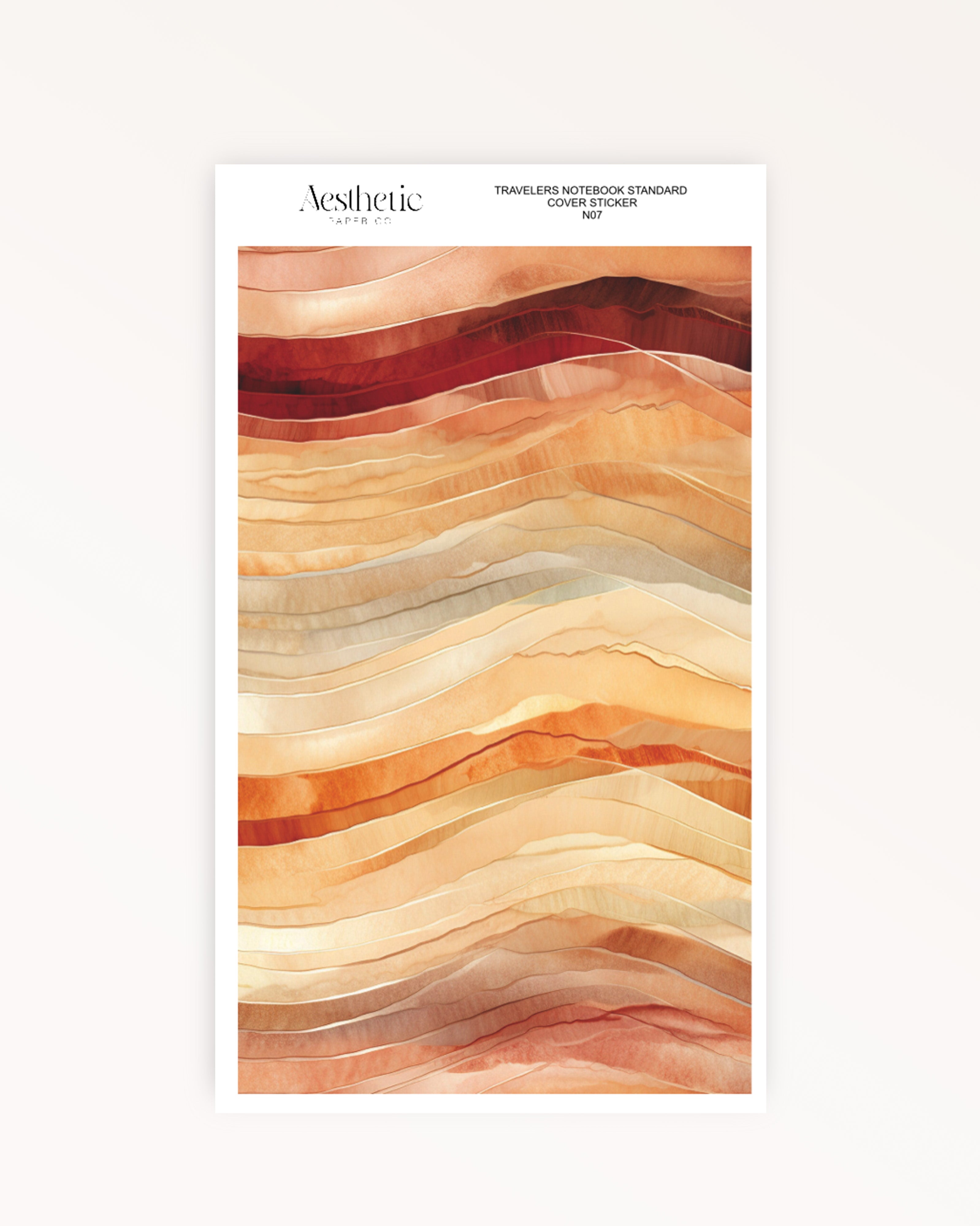Traveler's Notebook Sticker Cover | WARM BROWNS | STANDARD