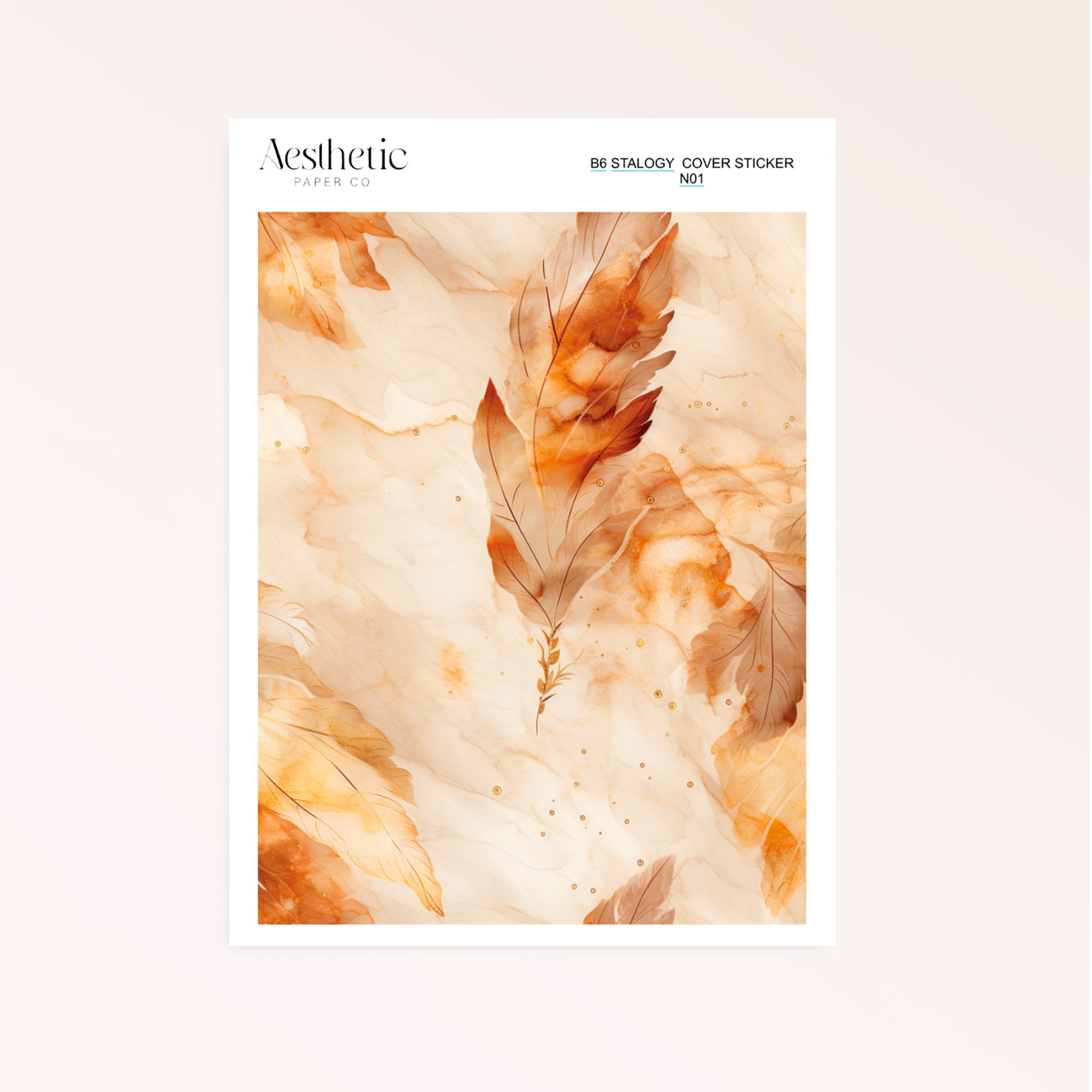 B6 Stalogy Sticker Cover | WARM BROWNS