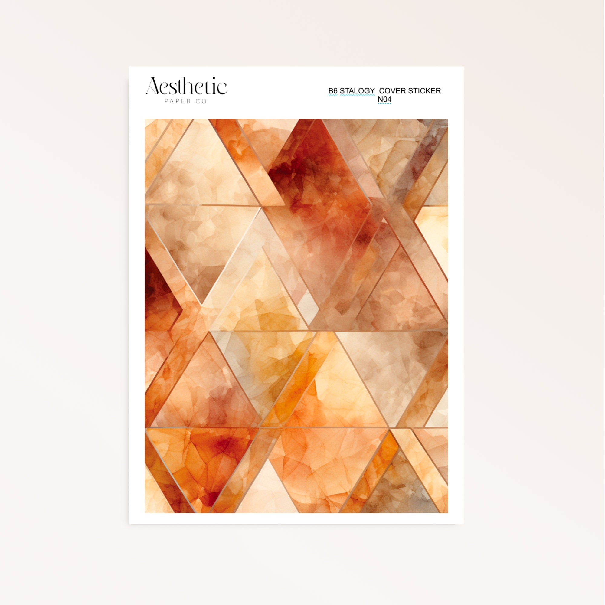 B6 Stalogy Sticker Cover | WARM BROWNS