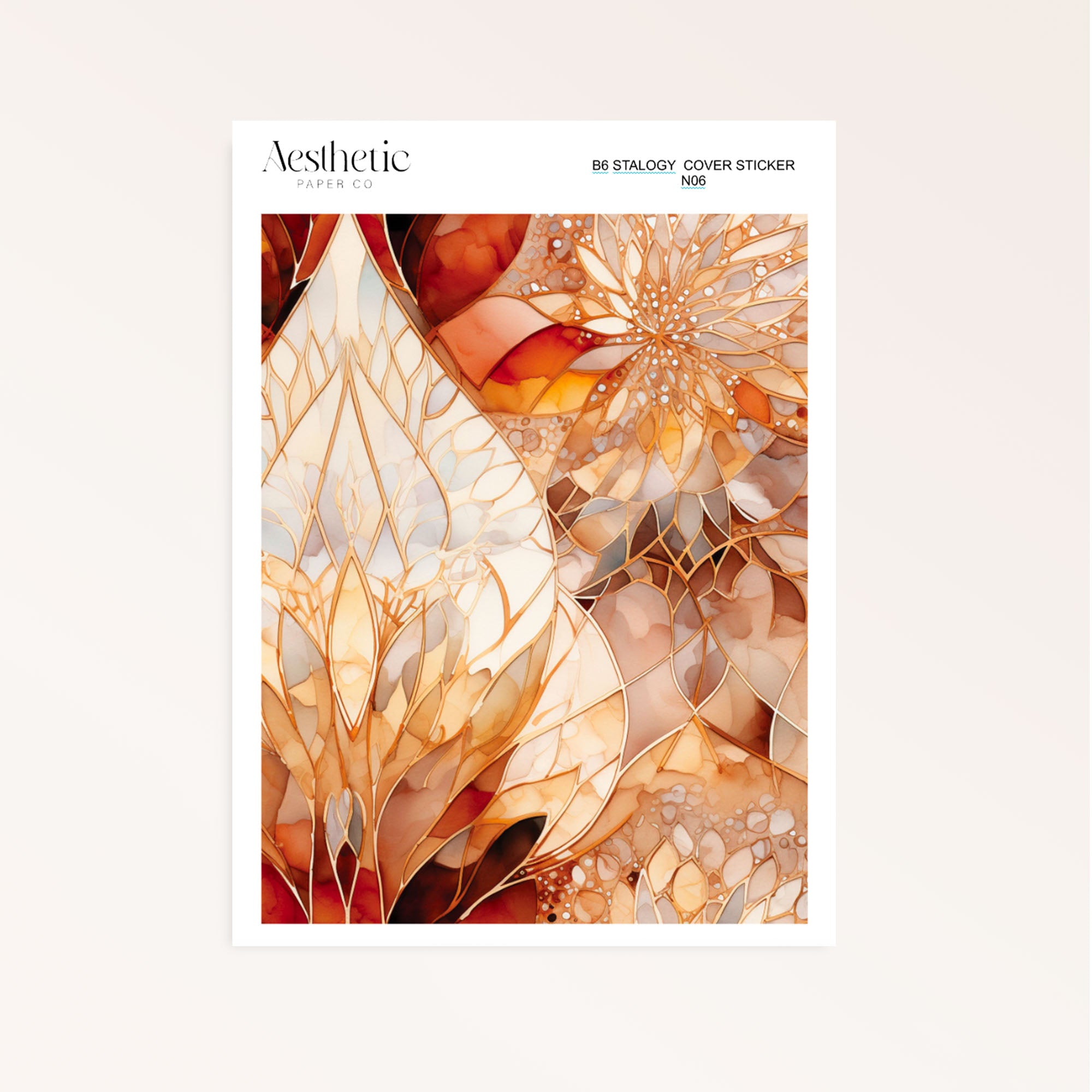 B6 Stalogy Sticker Cover | WARM BROWNS