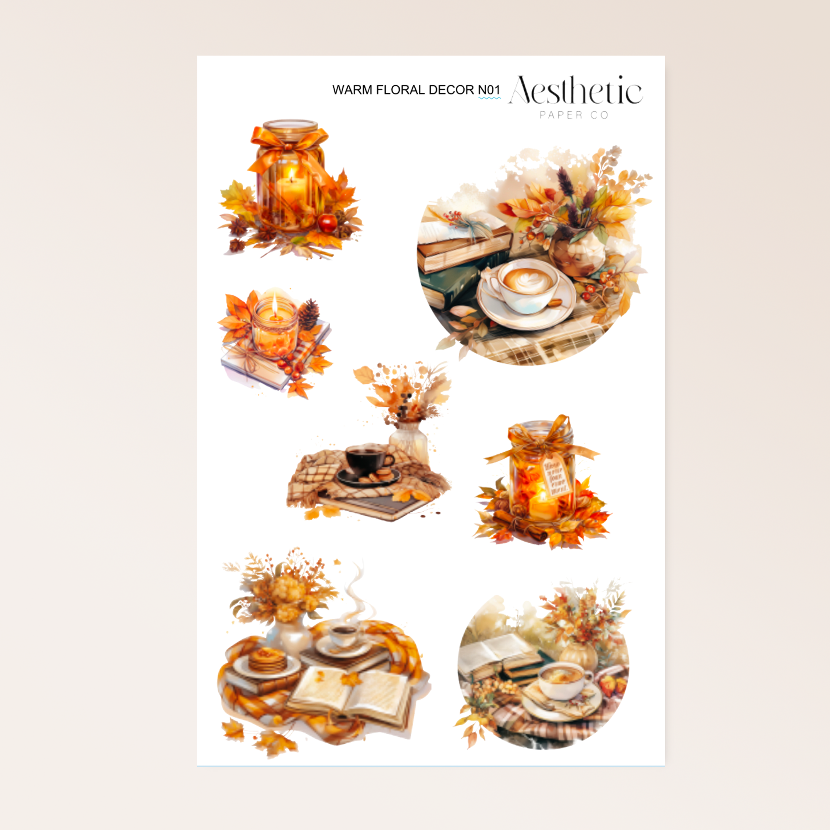 WARM FLORAL DECOR | STICKERS