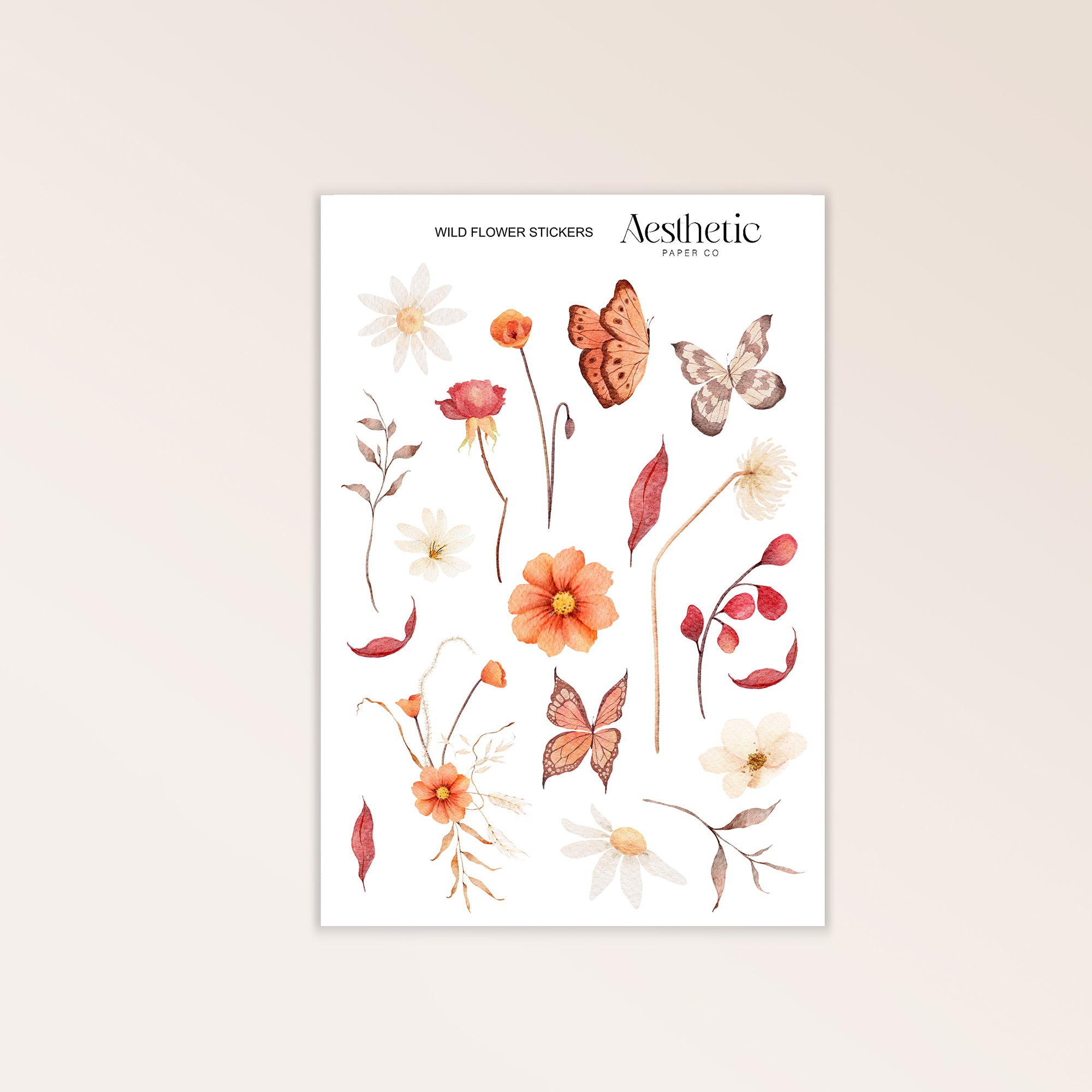 WILD FLOWER STICKERS #2