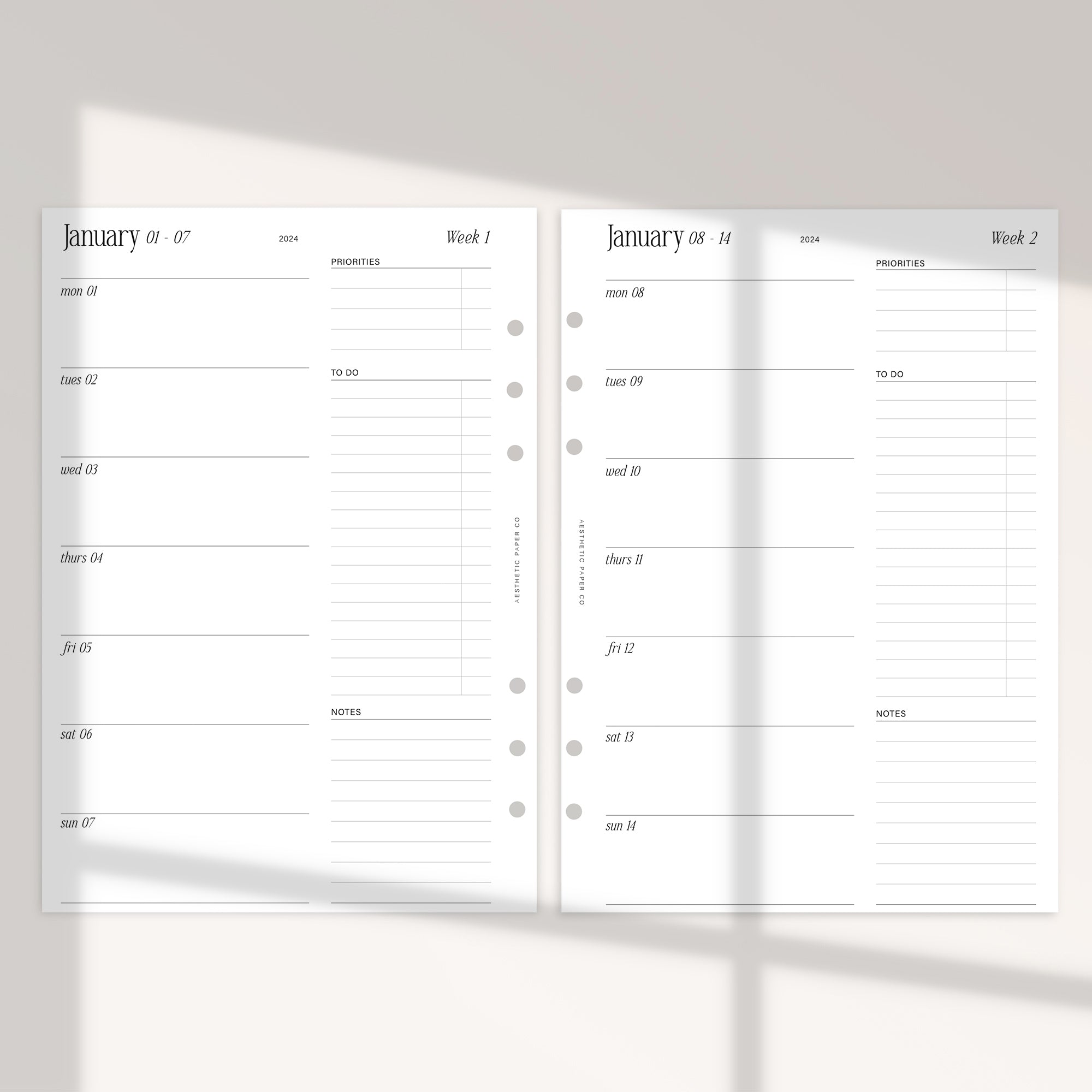 2024 WEEK ON ONE PAGE | WO1P