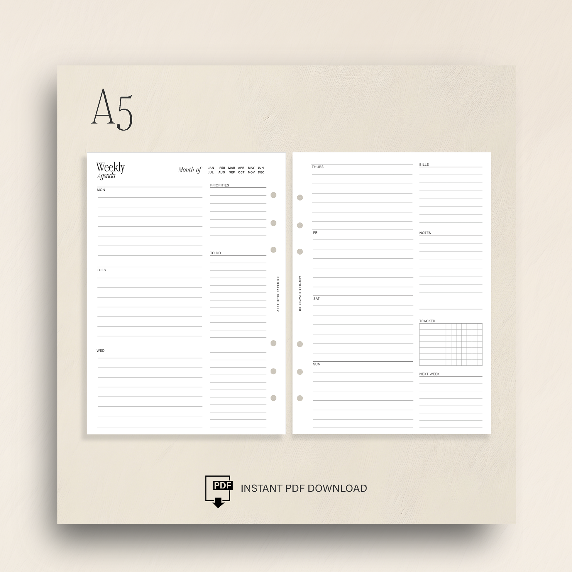 Weekly Agenda WO2P Inserts | PDF