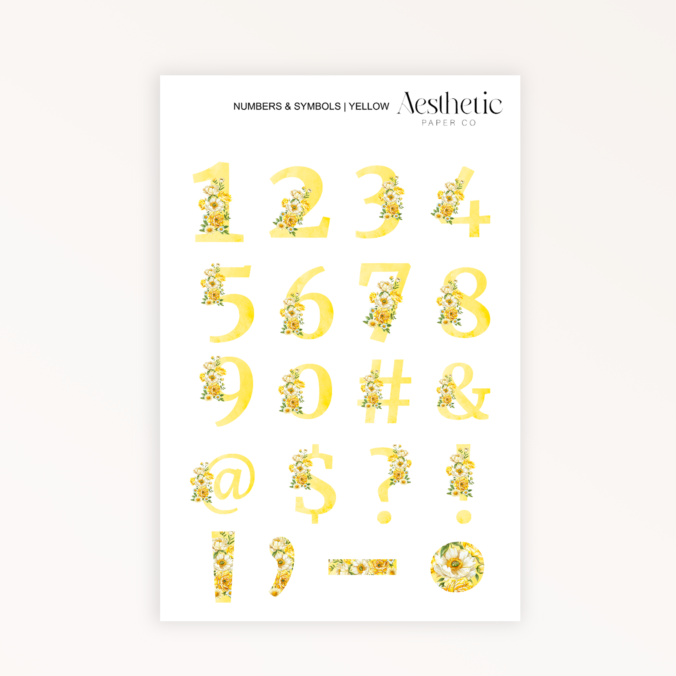 NUMBERS + SYMBOLS | STICKERS