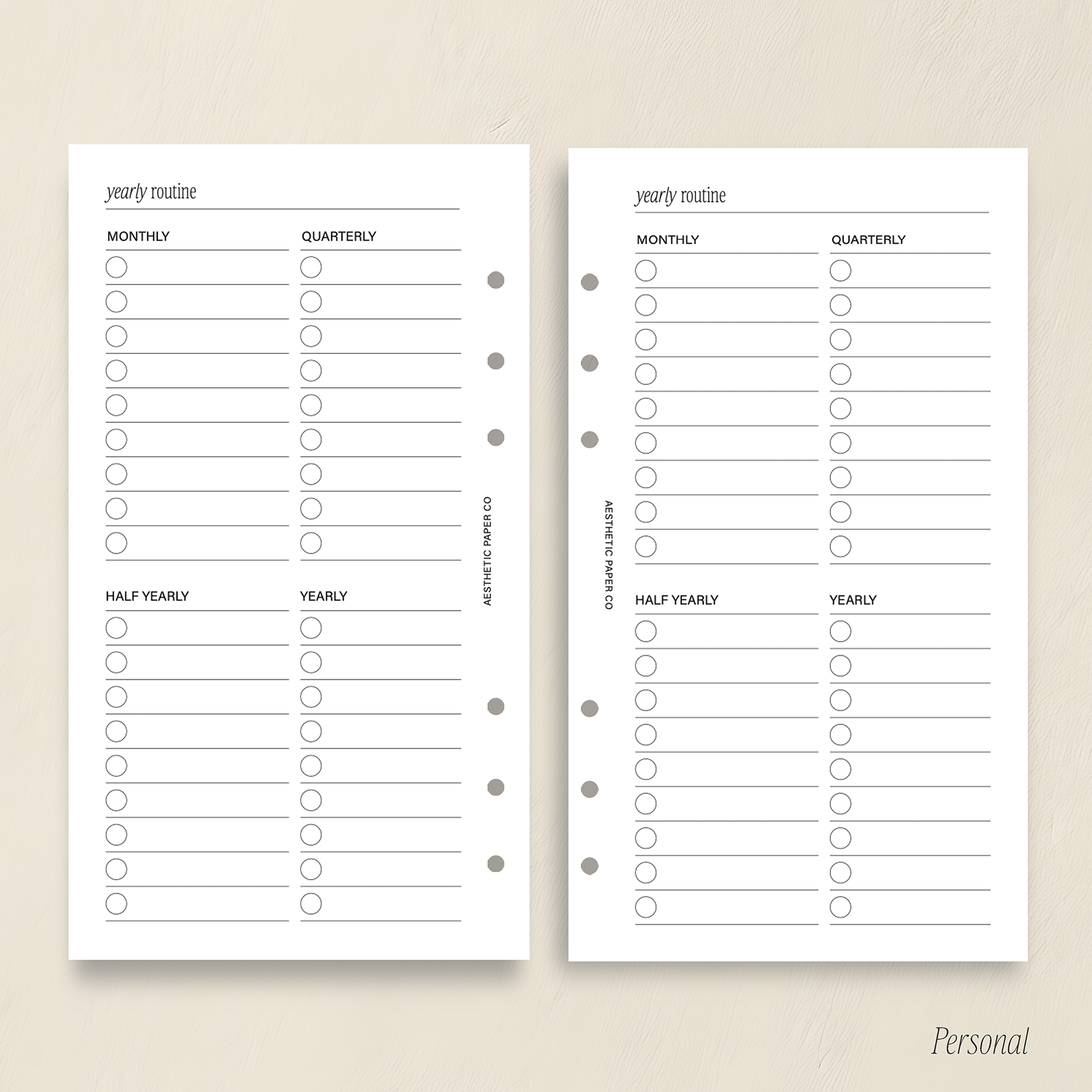 Yearly Routine INSERTS | PDF