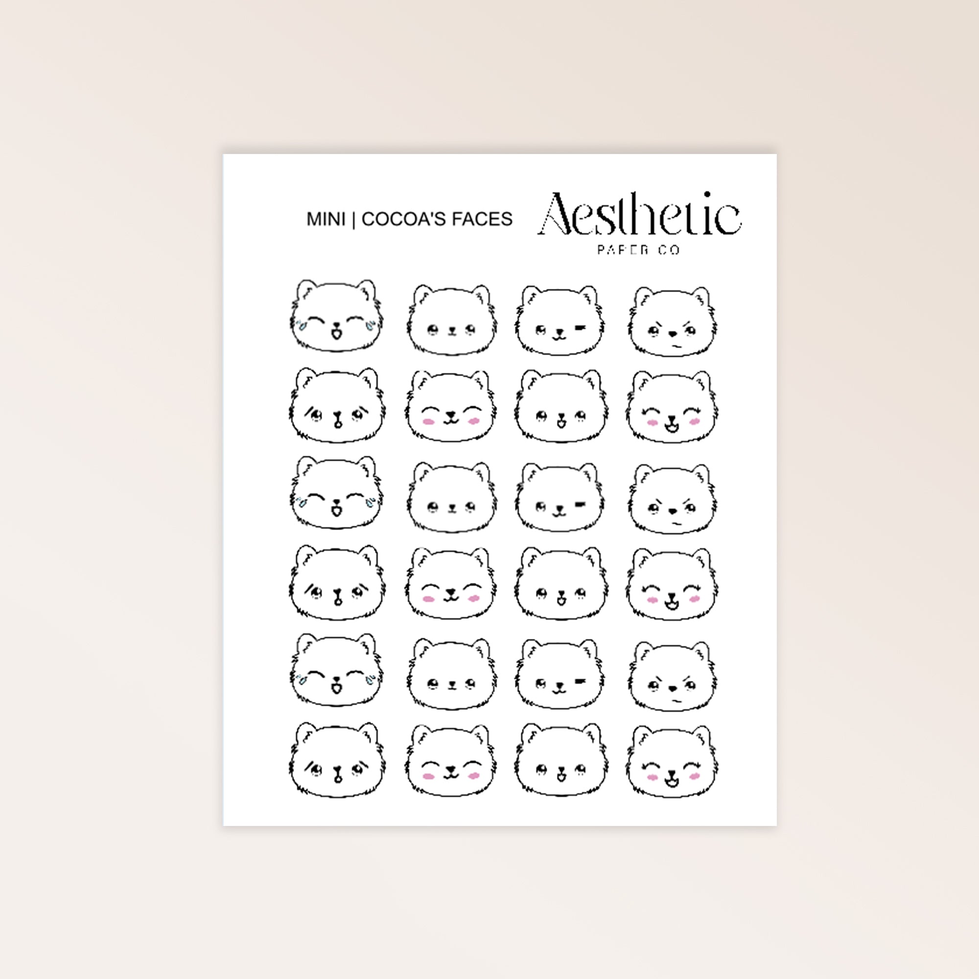 MINI Cocoa Faces | Stickers
