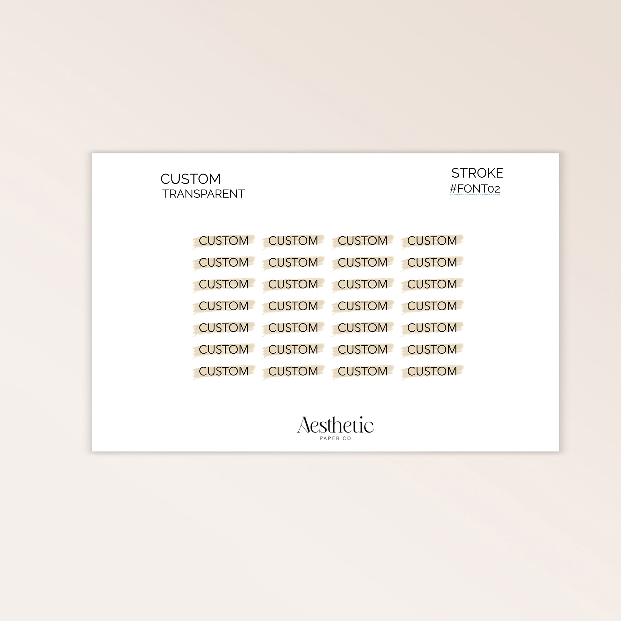 CUSTOM LABEL STICKERS | Font #2