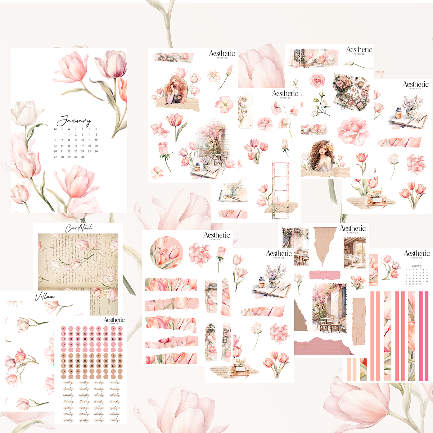 Monthly Planner Sticker Kit | Month to Month
