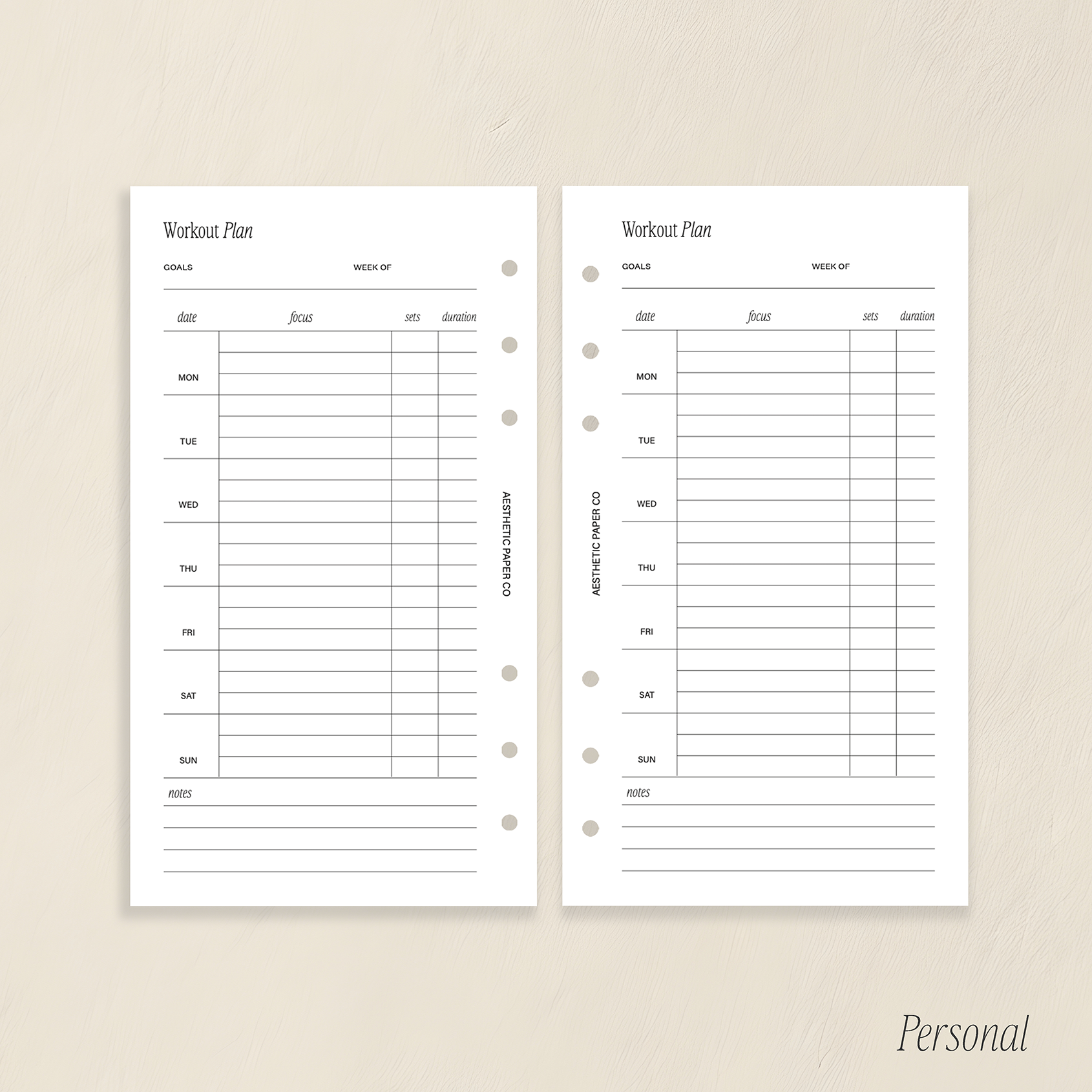 UN018 - Workout V1 Insert